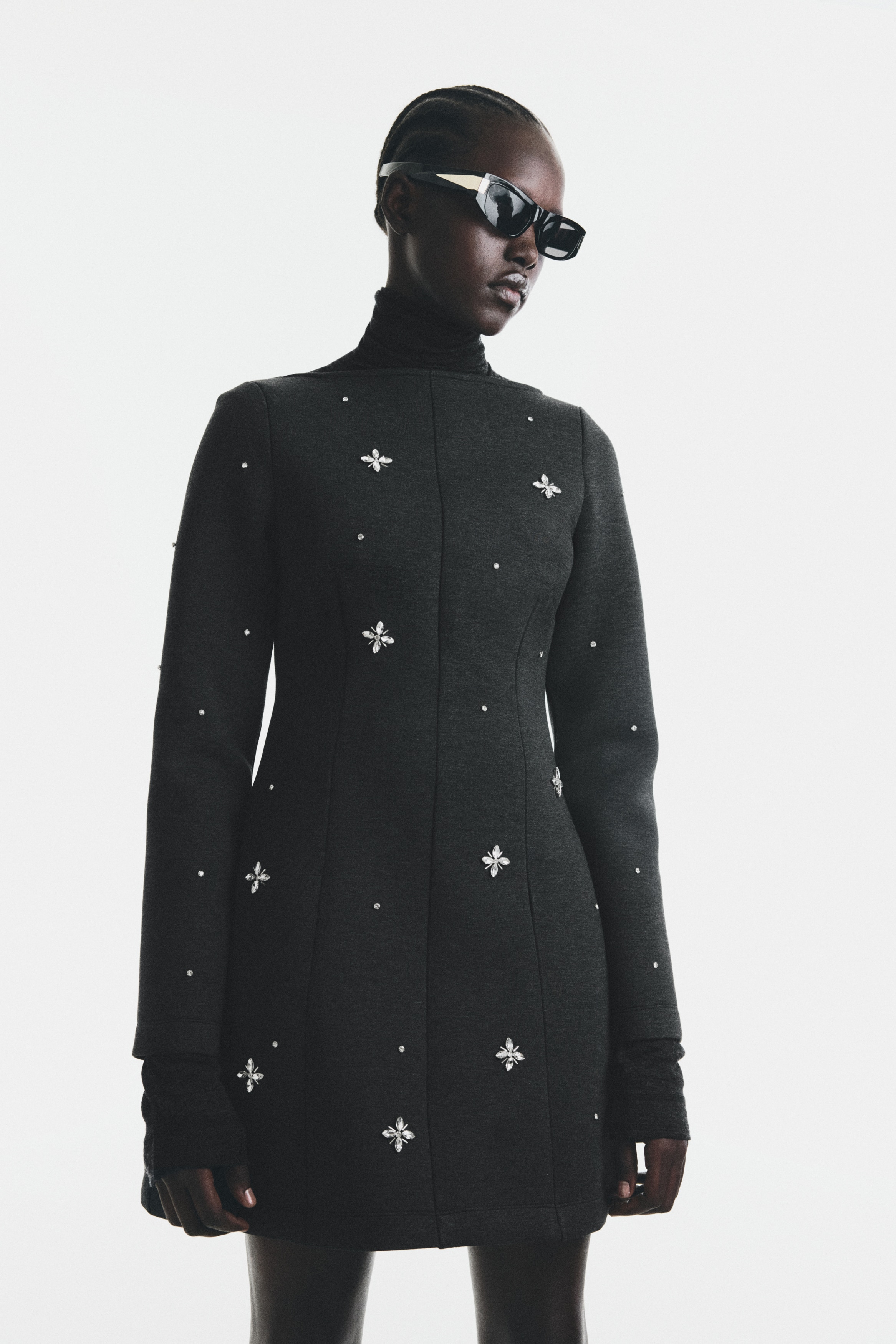 ✽✨スター地紋　モダンな長襦袢✨✽ Chesten Long Sleeve Rhinestone Embellished Jumpsuit – Mew Mews