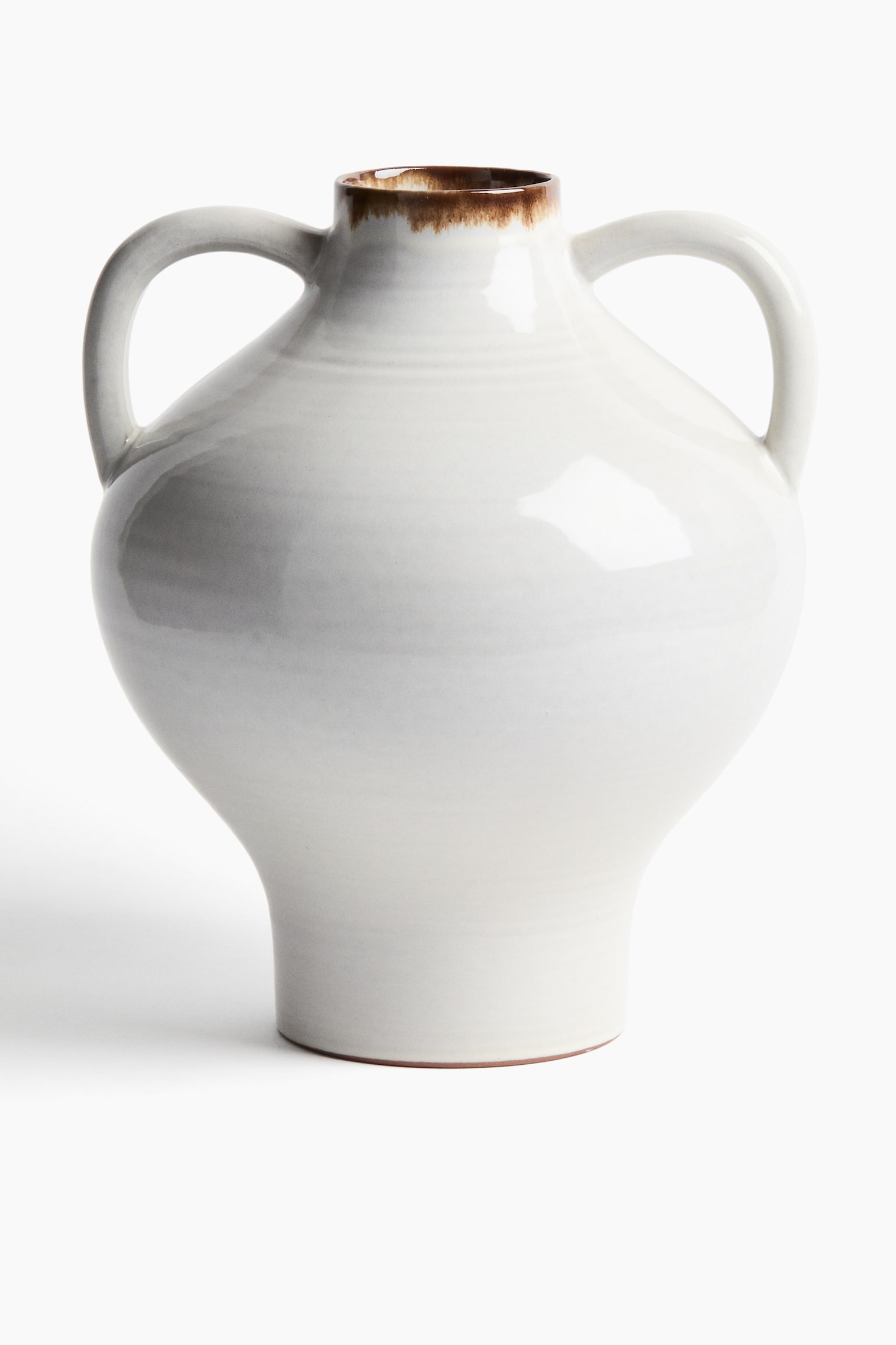 Large Terracotta Vase - White - 1