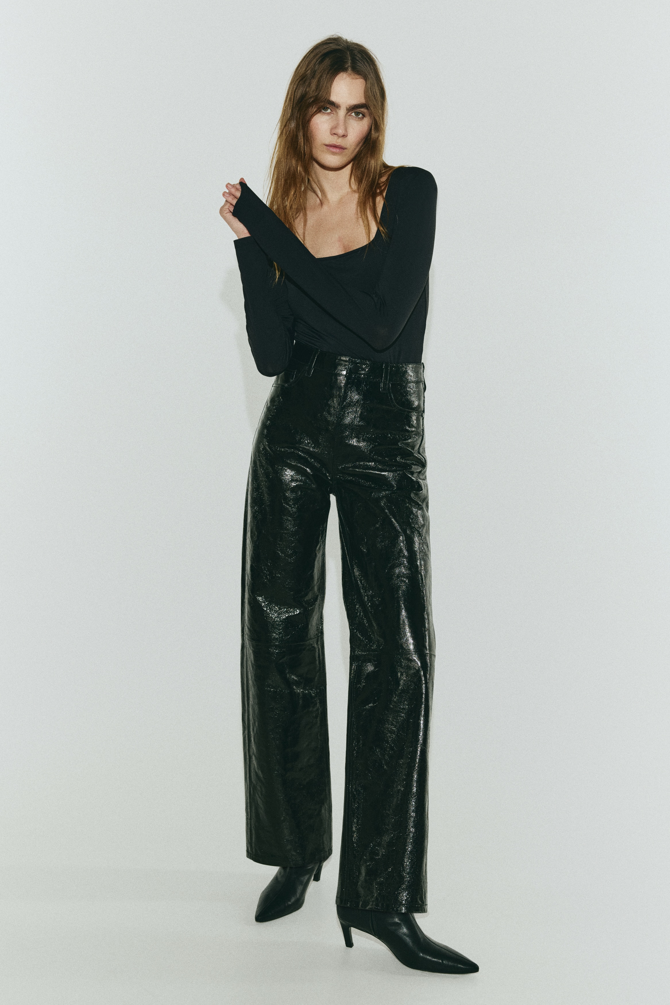 Body string à manches longues - Noir/Rose ancien/Gris/Violet prune