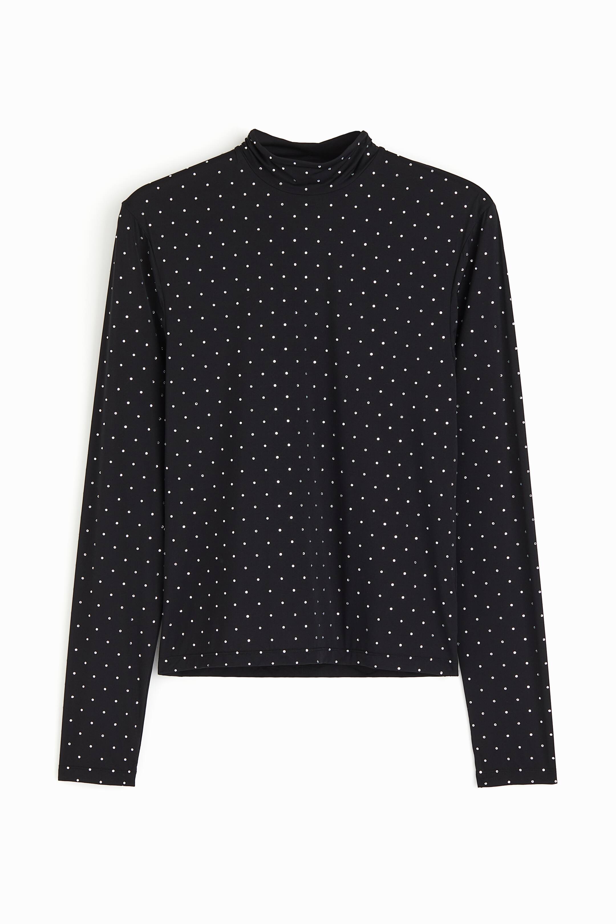 Visualizza immagine più grande: Top in jersey con strass - Nero - UOMO | H&M IT 1