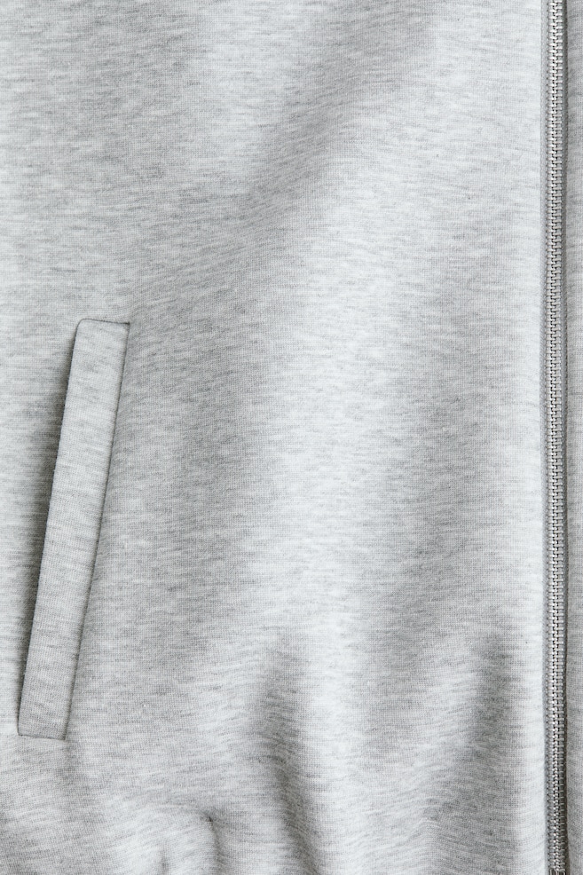 Sweat-Jacke aus Scuba-Graumeliert - 4