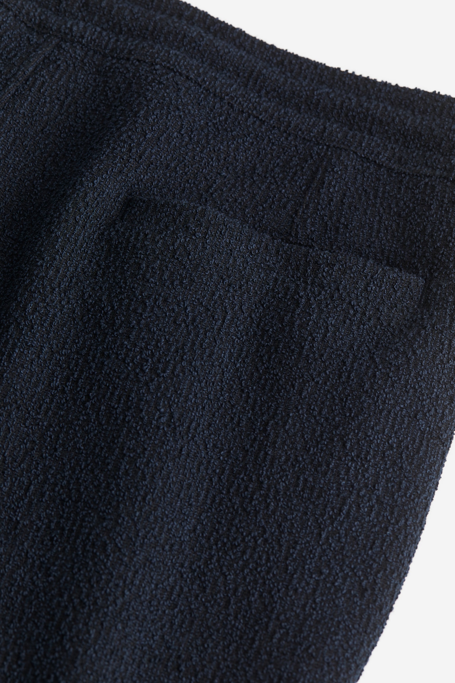 Regular Fit Bouclé jersey trousers - Dark blue - 3