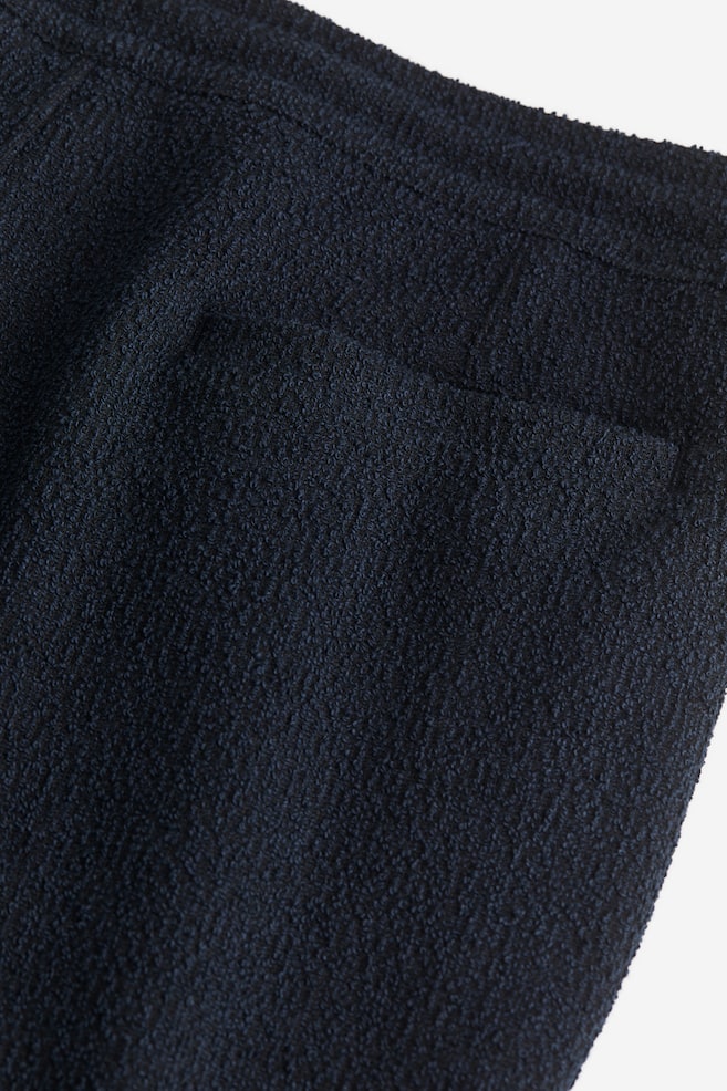 Pantaloni in jersey bouclé Regular Fit - Blu scuro - 3
