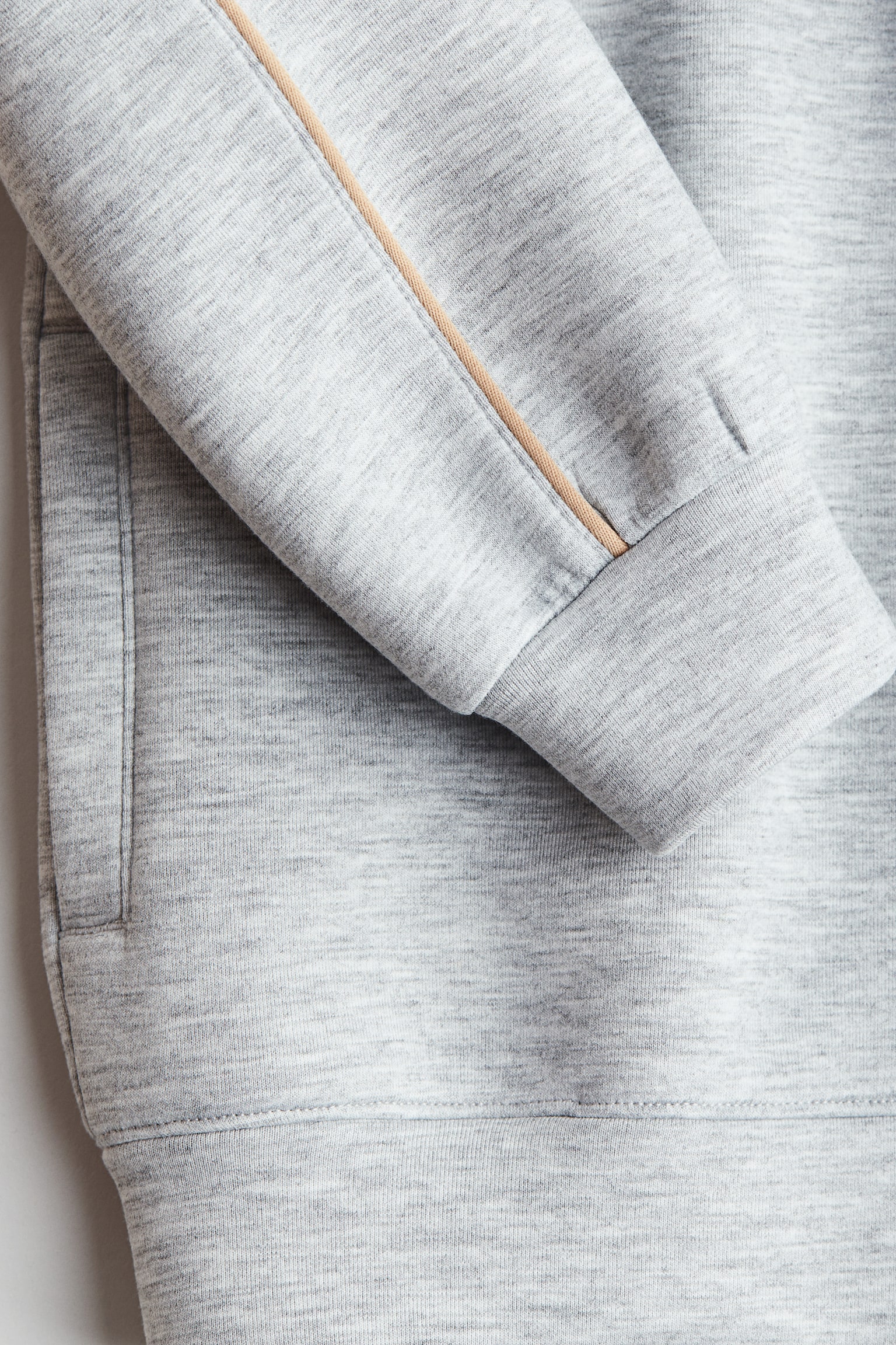 Scuba zip-through hoodie - Light grey marl - 6