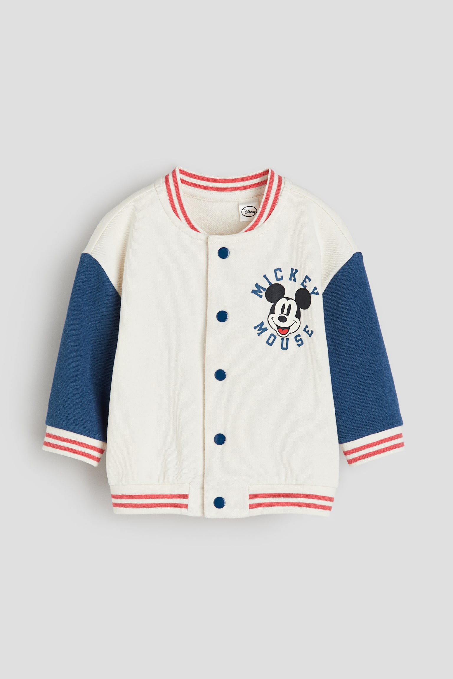 Print Baseball Jacket - White/Mickey Mouse/Dark grey/SmileyWorld®/Dark blue/Mickey Mouse/Grey/Mickey Mouse - 1