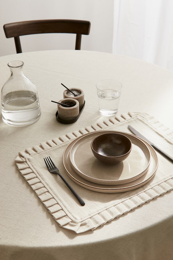 Cotton table mat - Light beige - 2