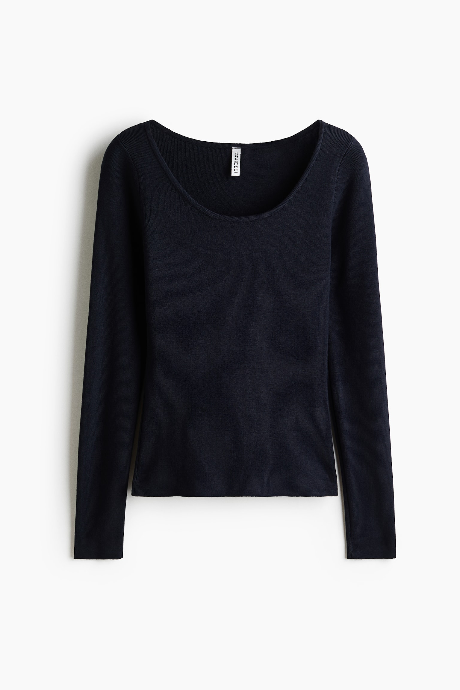 Top en maille avec encolure dégagée - Bleu marine/Bordeaux/Violet clair - 1