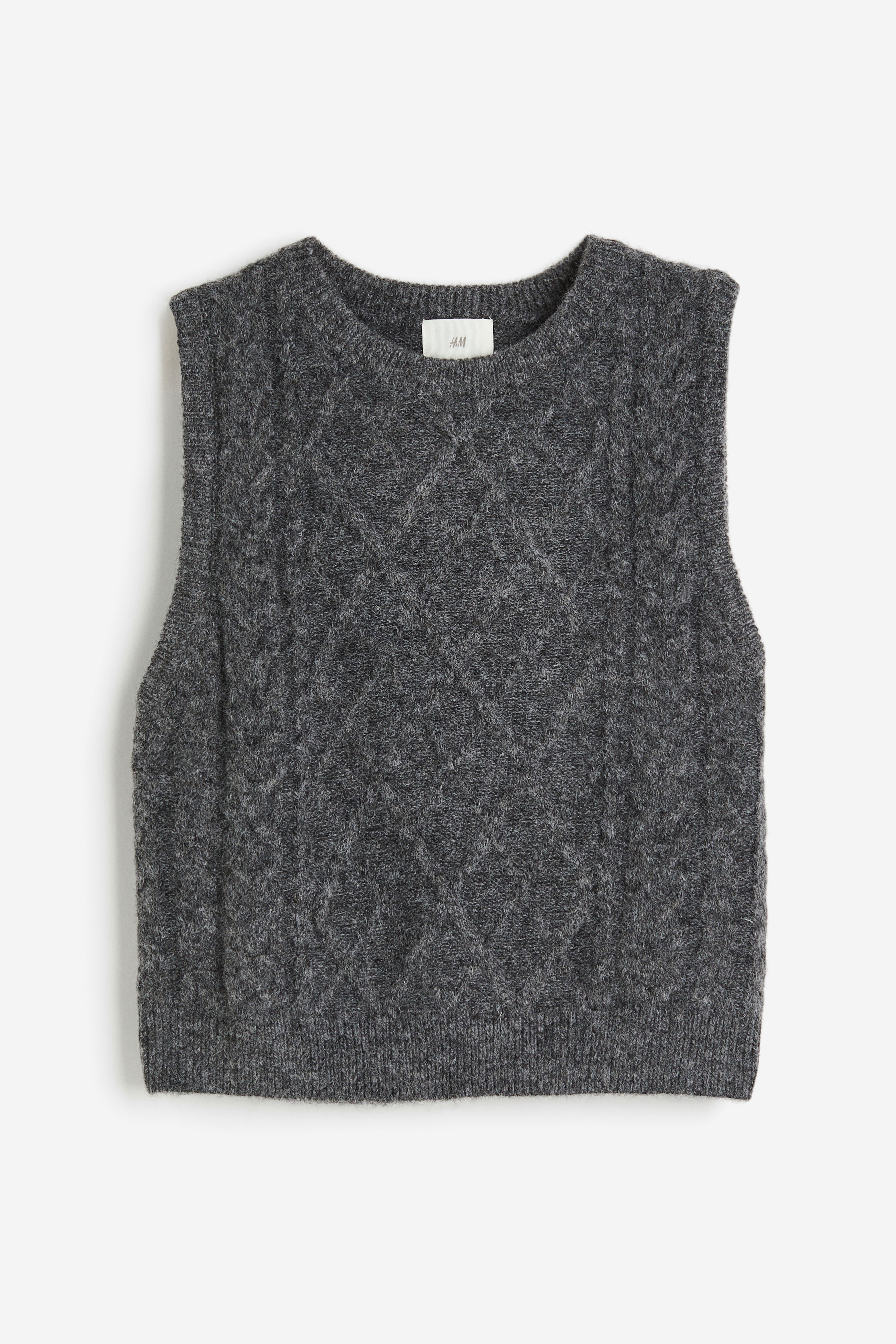 Pull sans manches Gris fonce FEMME H M BE