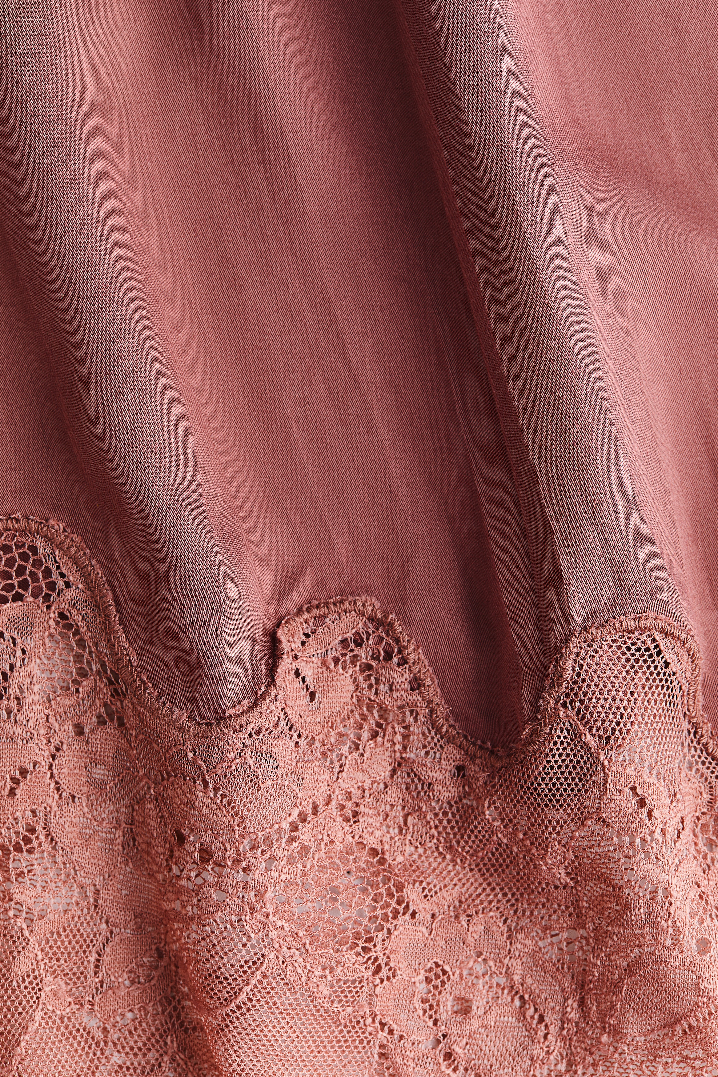 Lace-trimmed satin pyjama bottoms
