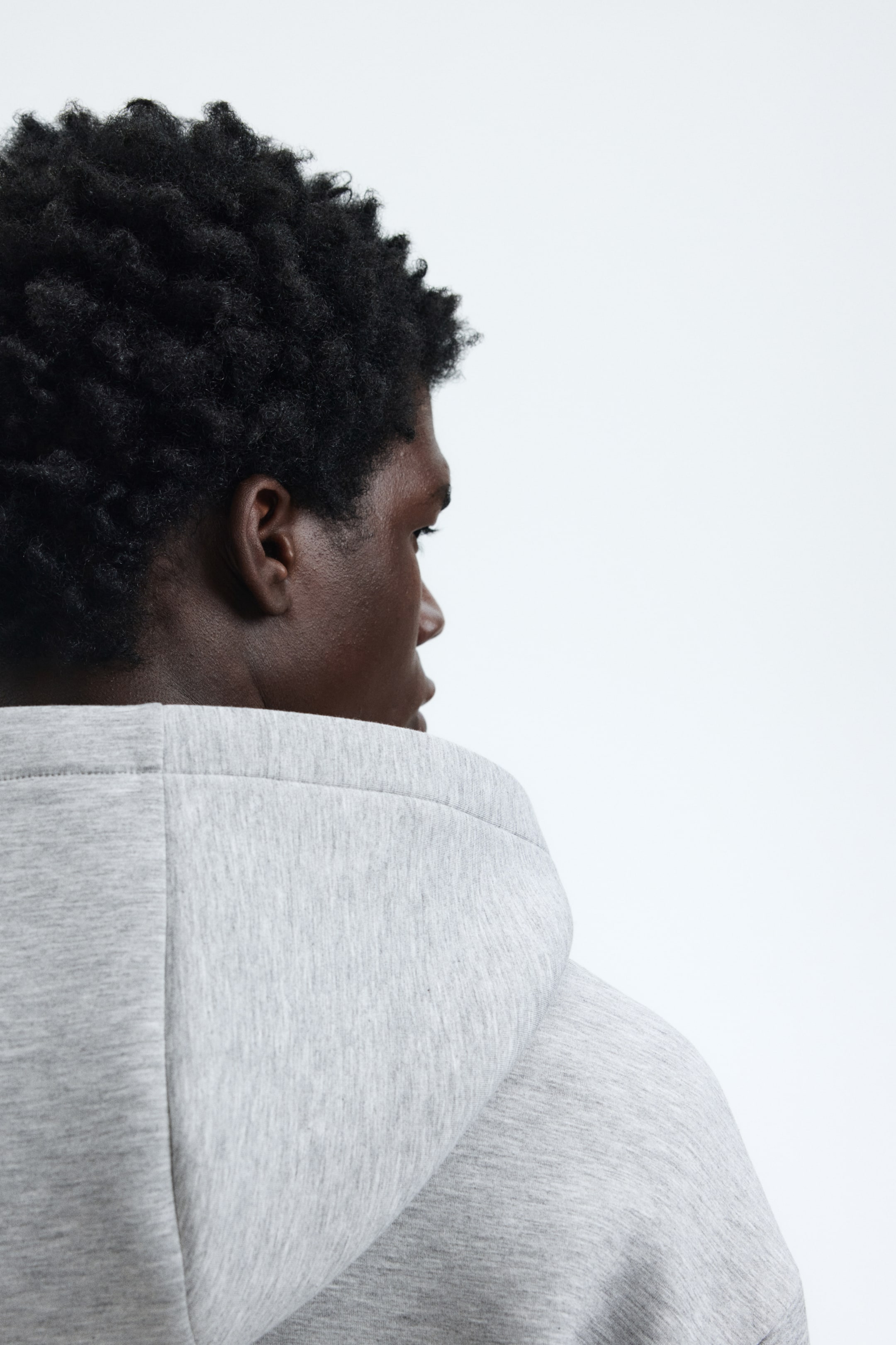 Ampliar la imagen: Sudadera Loose Fit con gorro y zíper - Gris jaspeado - Men | H&M MX 4