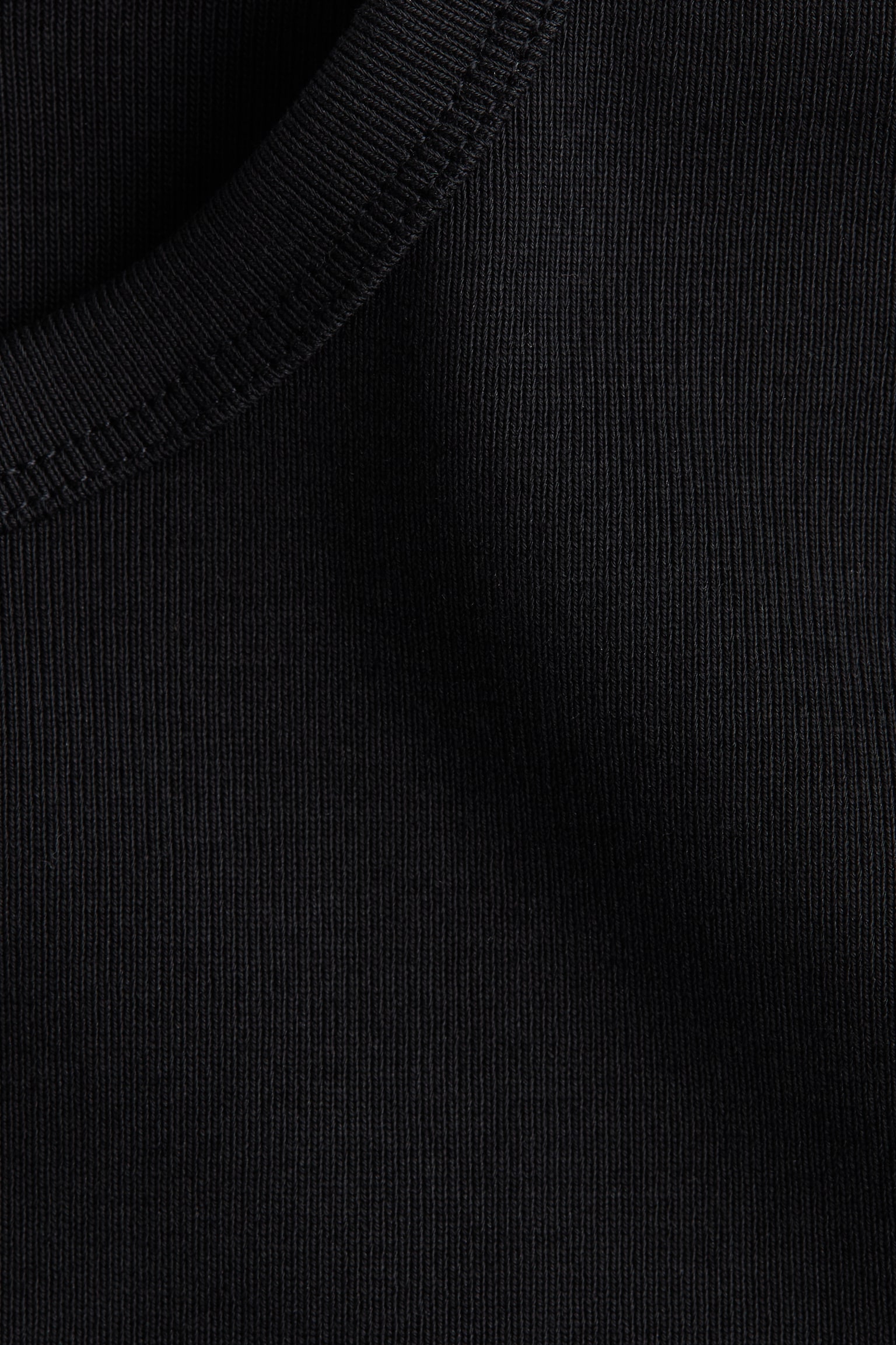 Женская футболка H&M Ribbed, цвет: Чёрный — фото 6