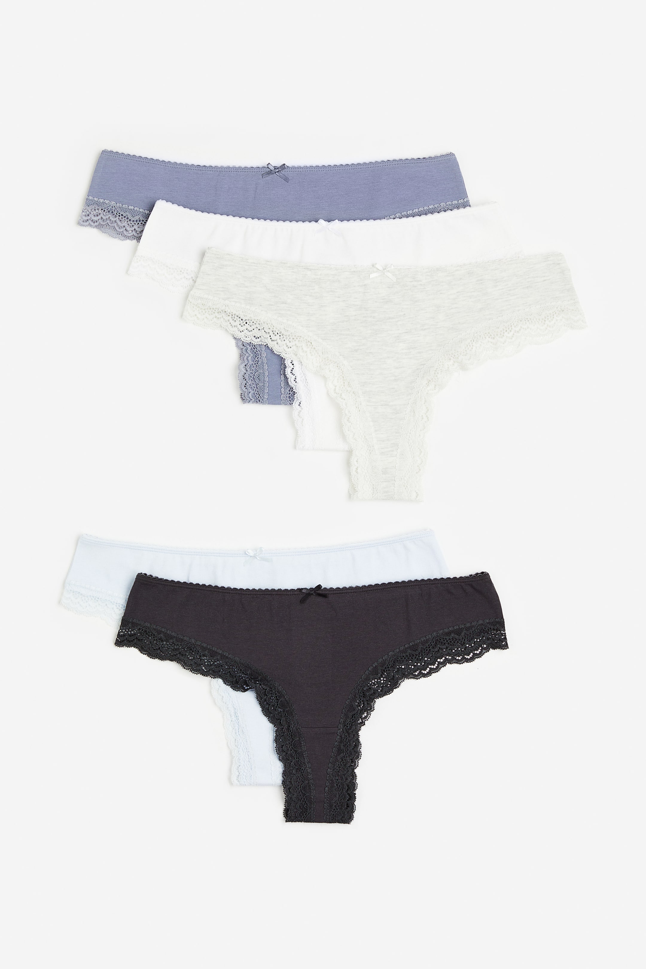 View larger image: 5-pack Brazilian Briefs - Blue/white - Ladies | H&M PH 1