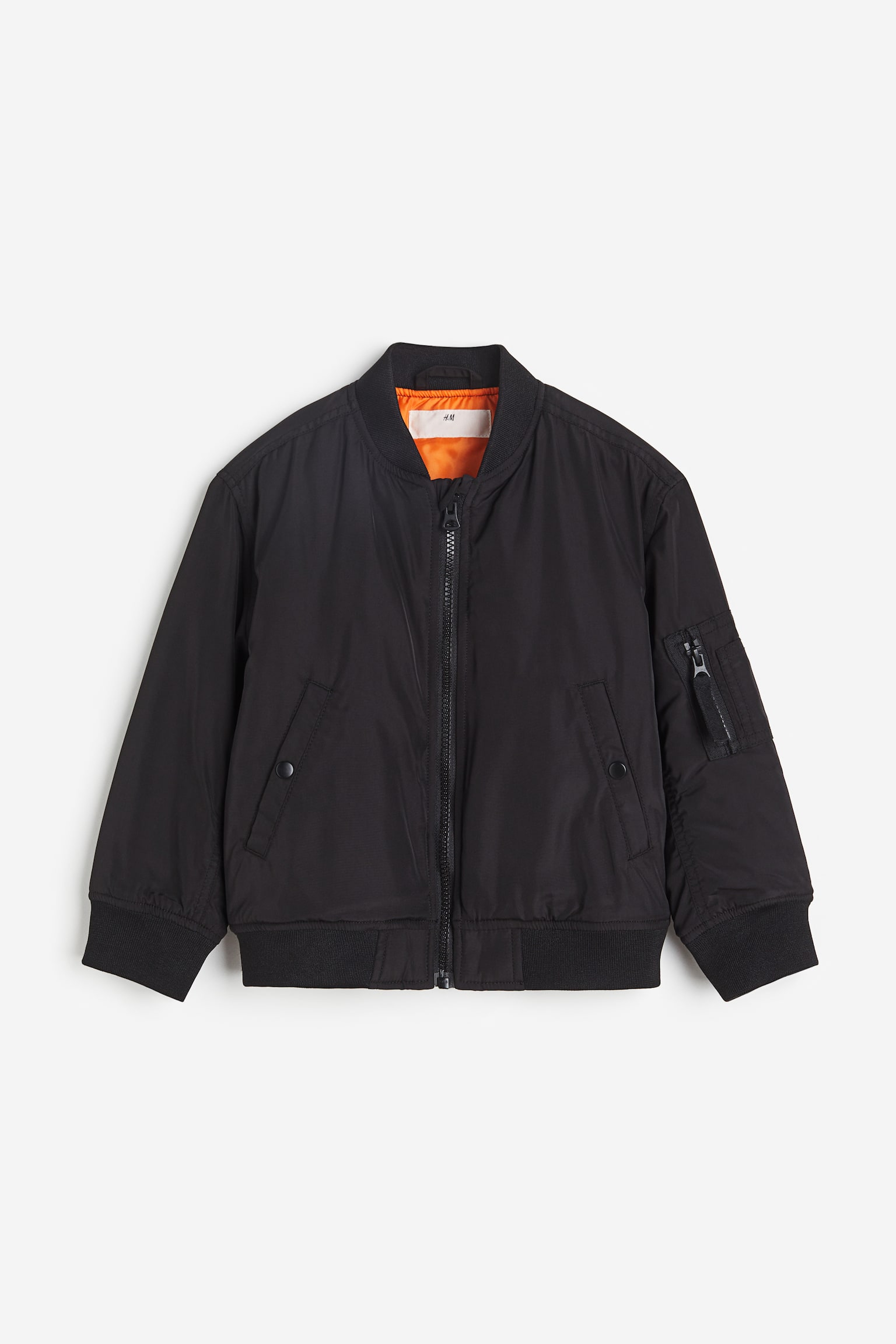 Oversized Bomber Jacket - Black/Khaki green - 1