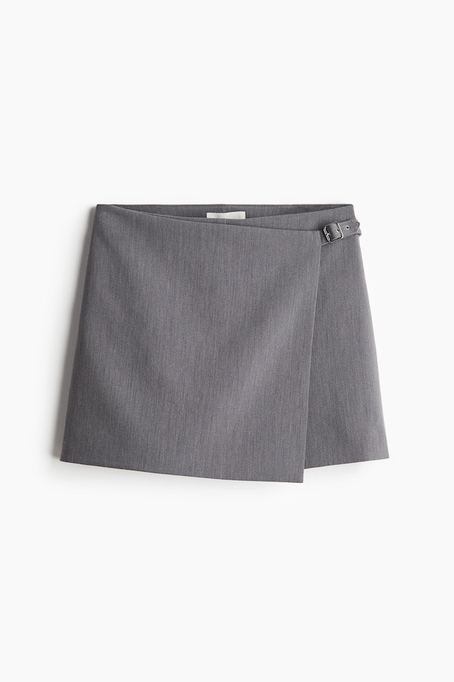 Mini skort - Grey marl/White - 1