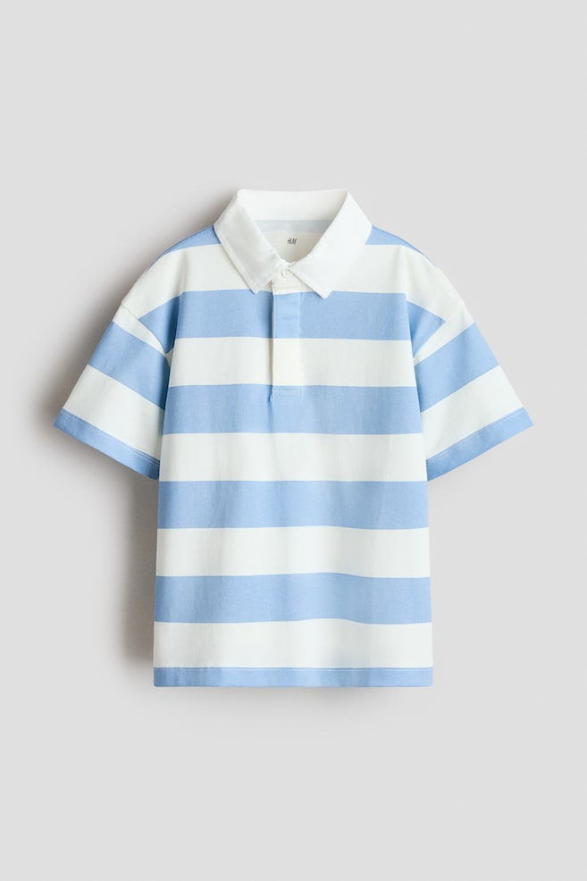 Playera rugby de manga corta - Azul claro/Rayas blancas/Azul oscuro/Kid's Sports Club/Blanco/Franjas/Crema/New York/Gris pardo claro/Soho - 1