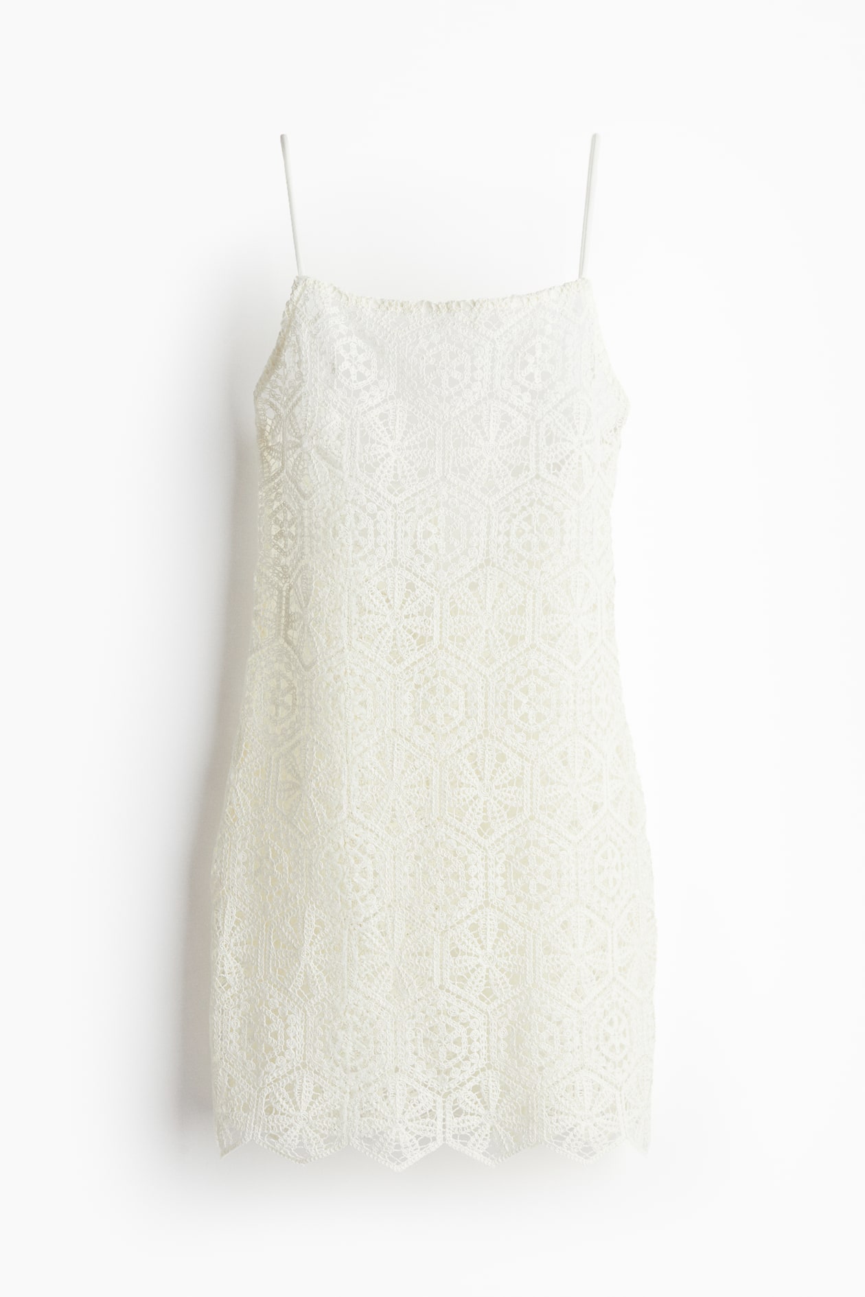 h&m crochet beach dress Women's Light beige Crochet-look beach dress