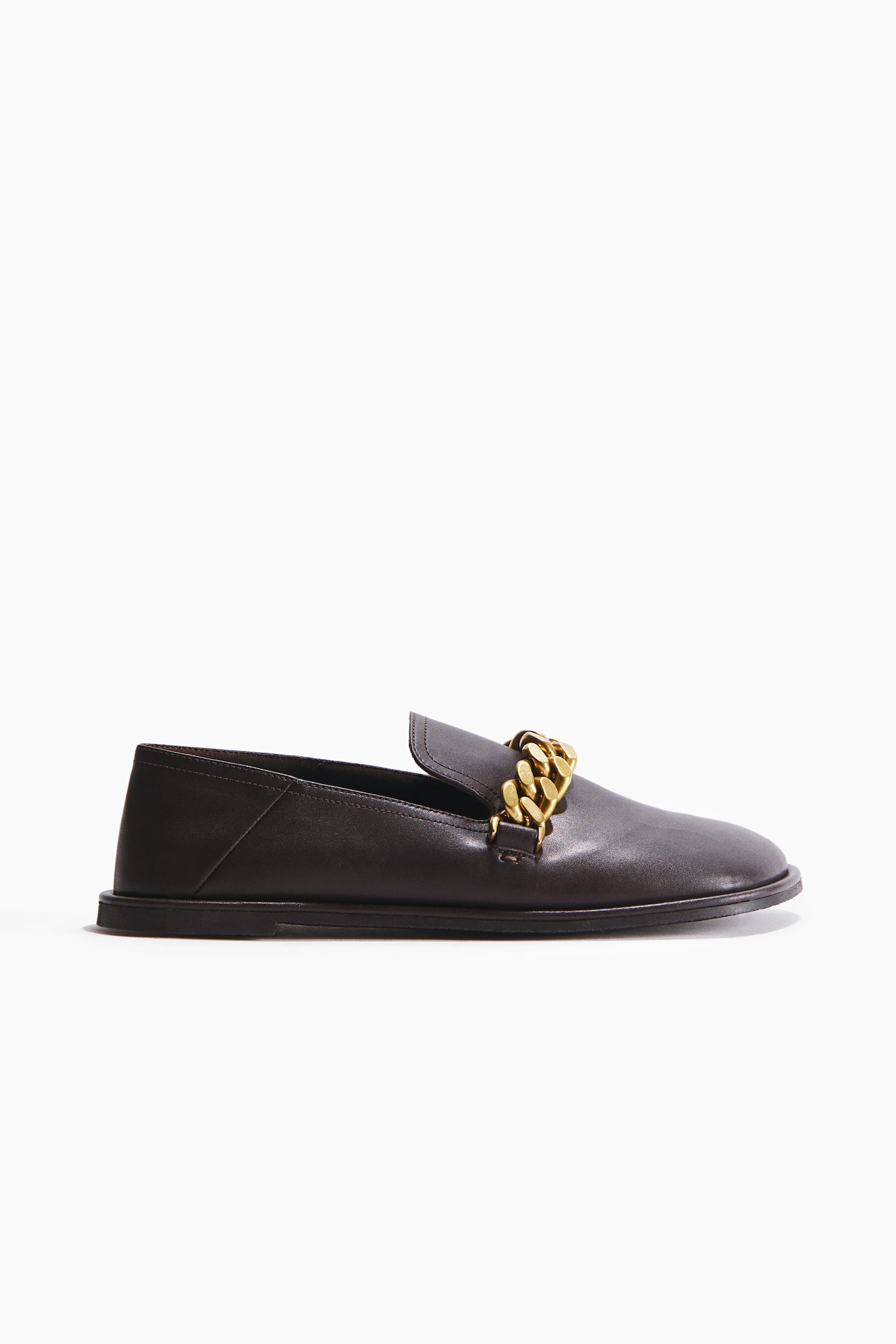 Chain-Detail Loafers-Dark brown - 7