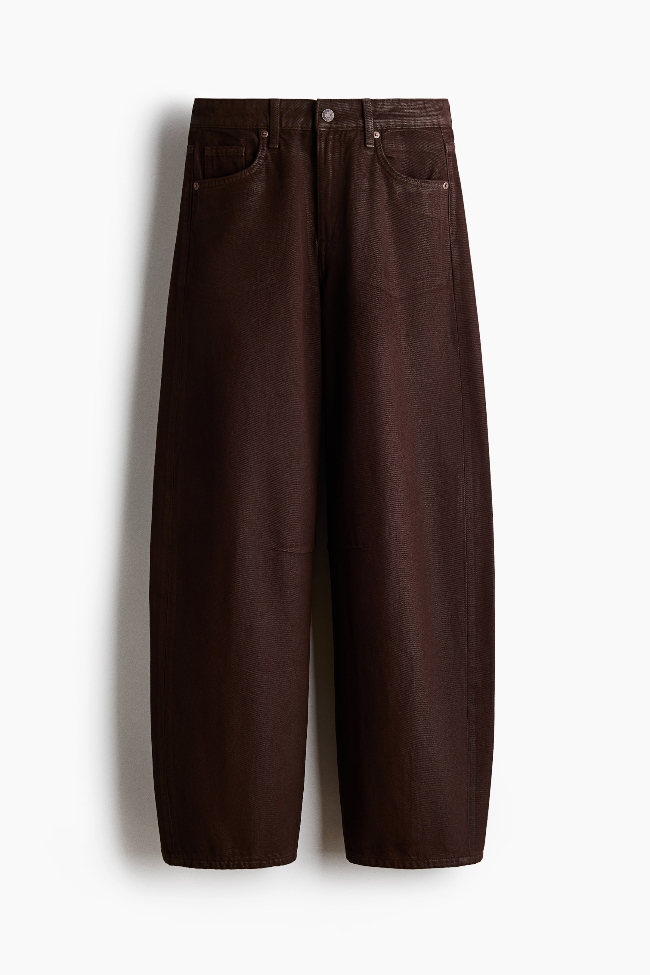 View larger image: Barrel High Waist Jeans - Dark brown - Ladies | H&M 1