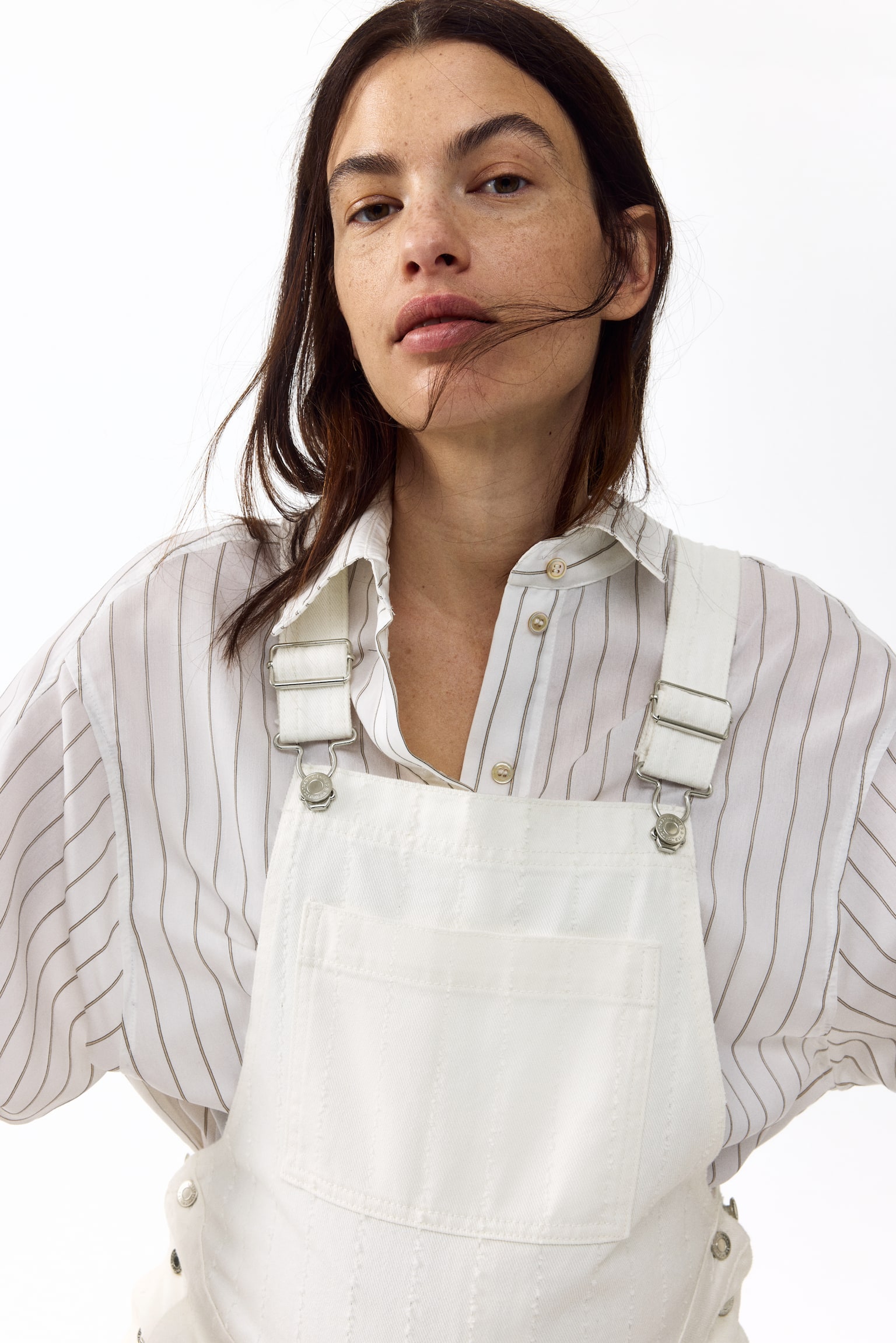 MAMA אוברול ג'ינס Before & After - לבן/כחול ג'ינס - 7