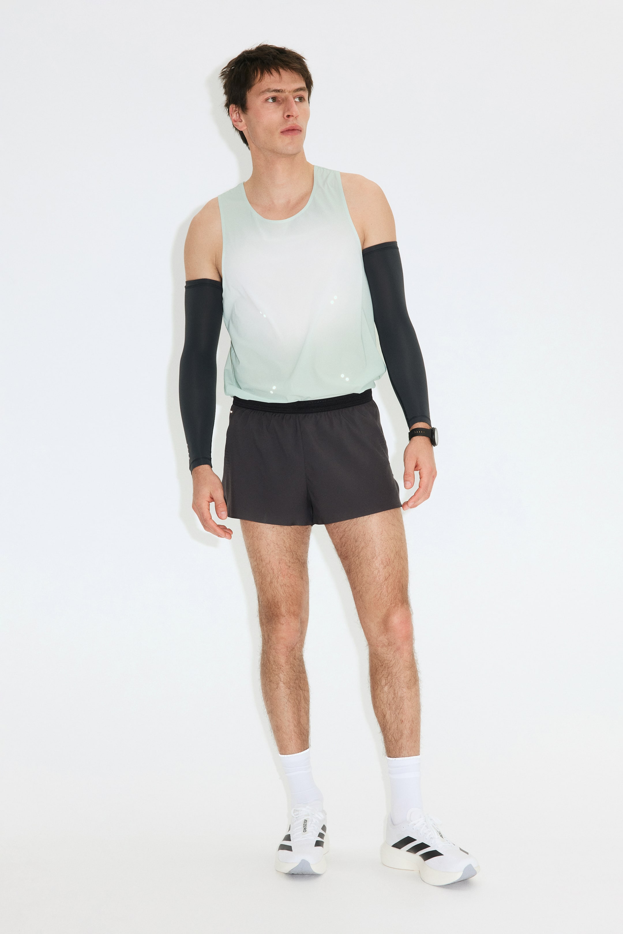 View larger image: Lightweight short-length running shorts​ - Dark grey - Men | H&M 1