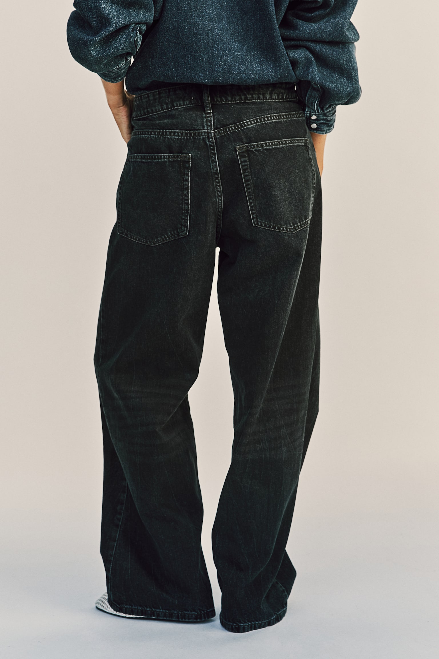 Wide denim trousers - Black/Washed out/Denim blue/Dark denim blue - 4