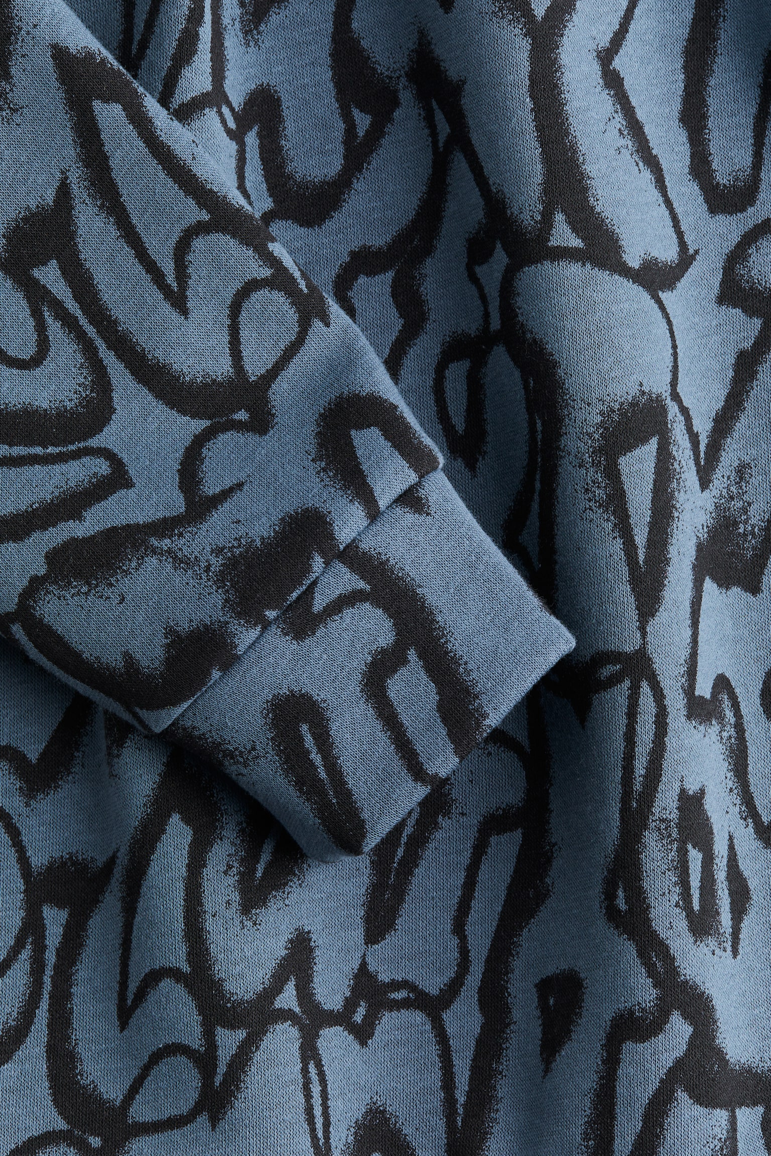 Printed hoodie - Blue/Patterned/Black/Game controller/Black/Marbled/Dark green/Game controller - 2