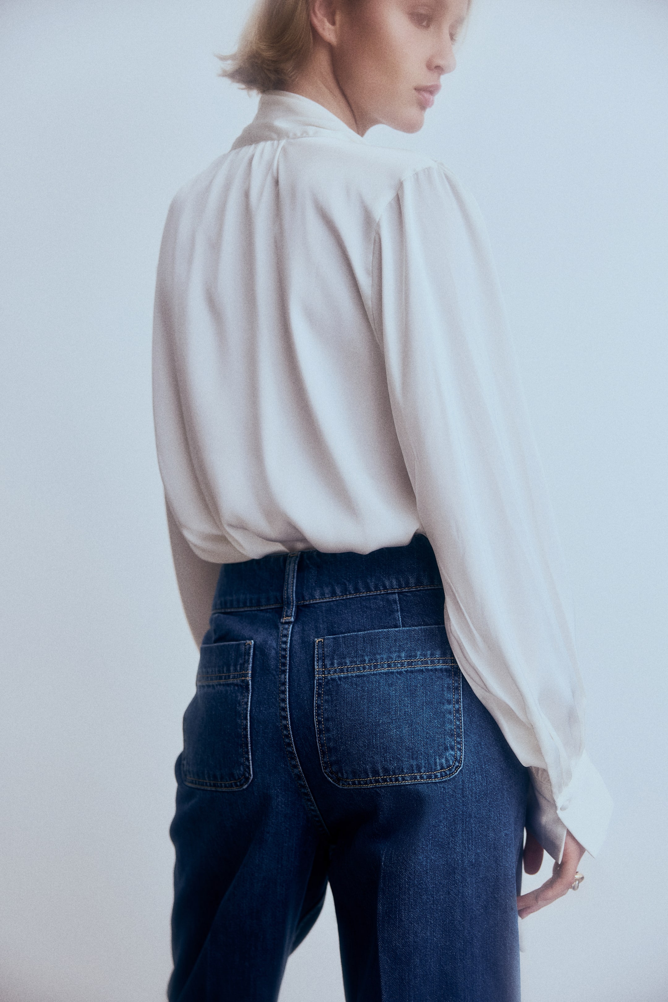 Zobacz większy obraz: Wide High Jeans - Niebieski denim - ONA | H&M PL 4