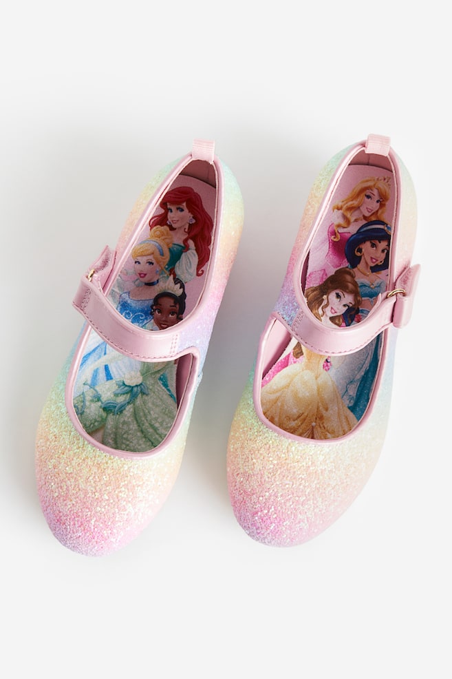 Chaussures de déguisement pailletées - Rose clair/Princesses Disney/Blanc/La Reine des neiges - 3