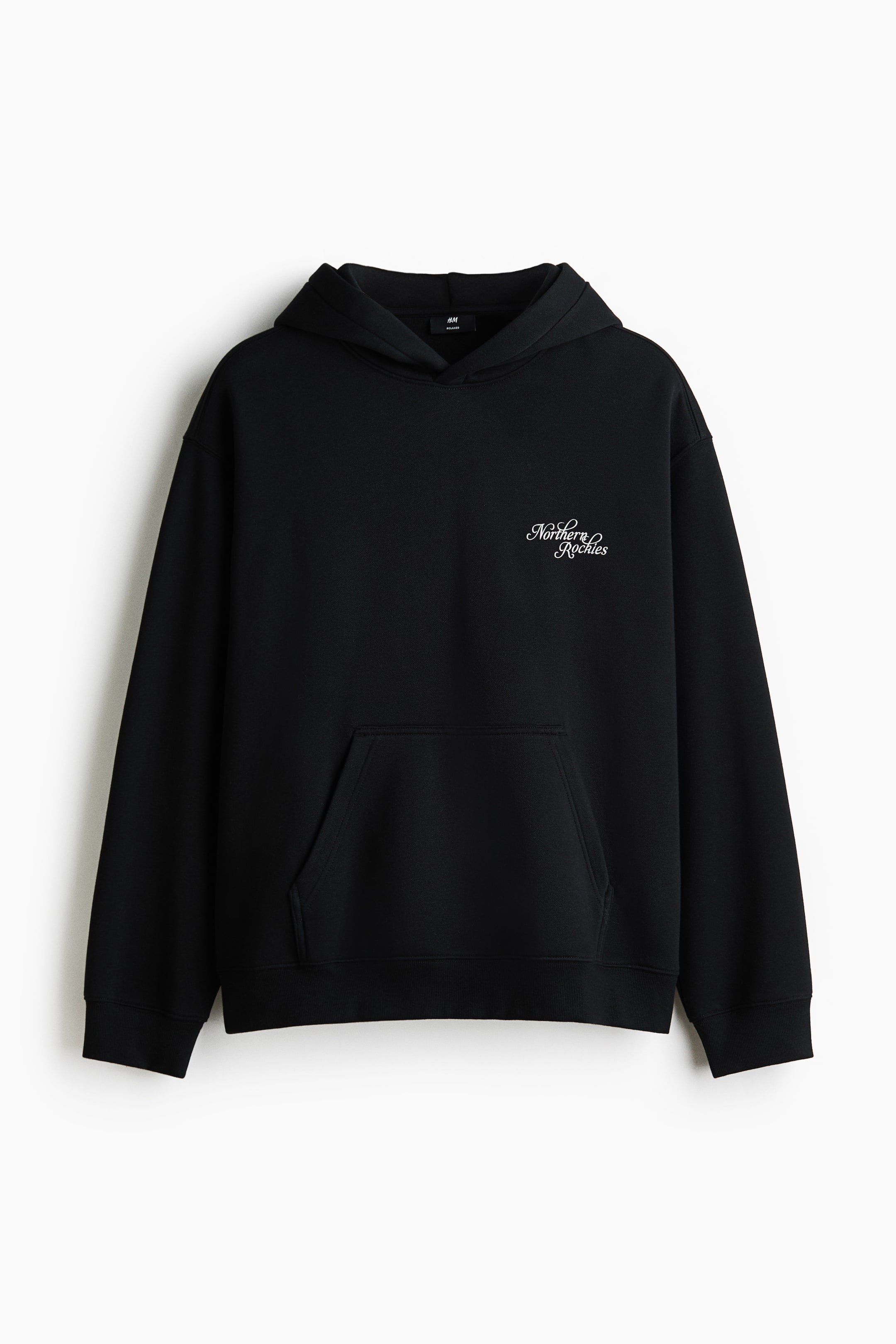 拡大画像を表示: リラックスフィット プリントスウェットパーカ - Black/Northern rockies - Men | H&M JP 1