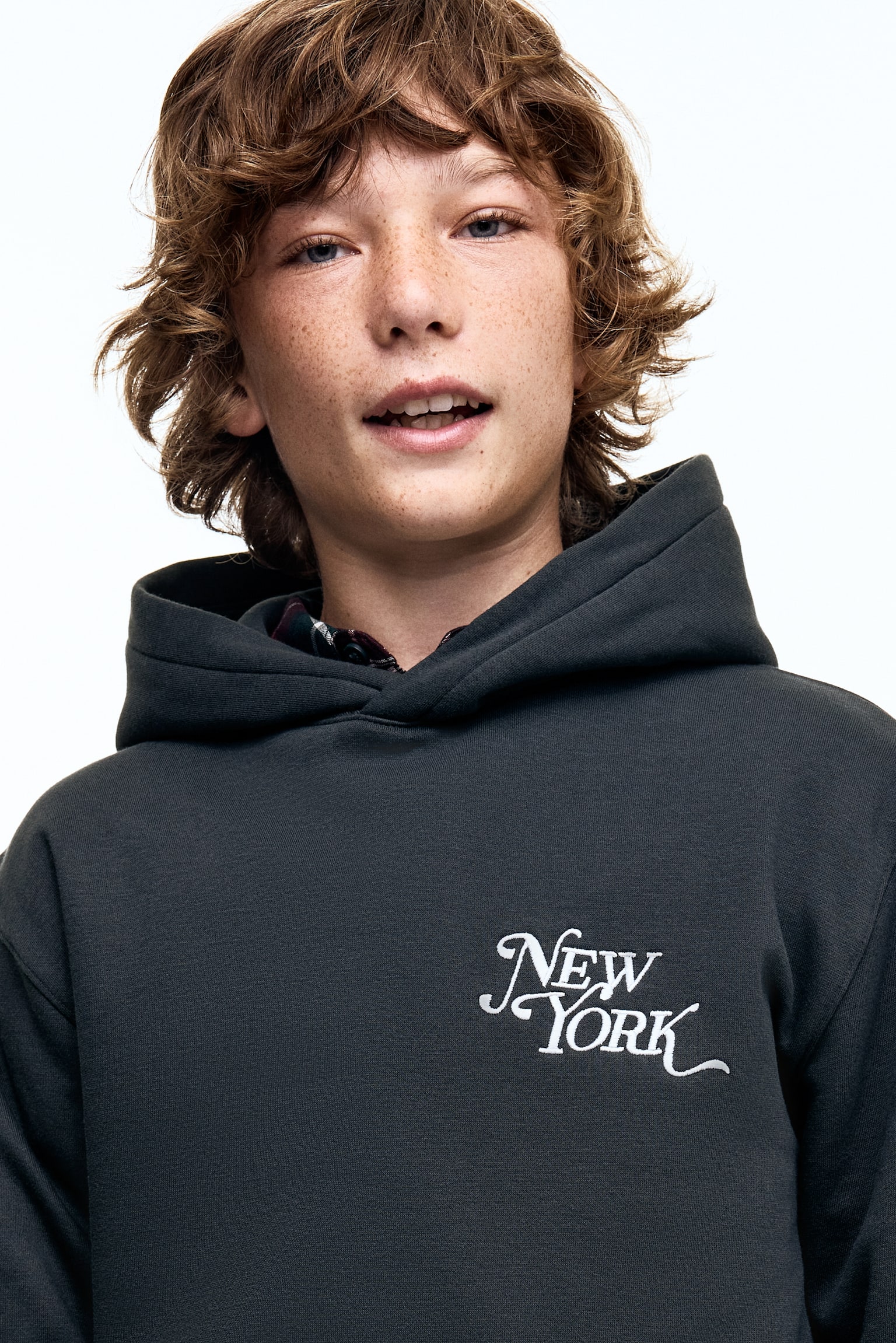 Hoodie - Dark green/New York/Grey marl/Cars/Dark red/Aspen/Khaki green/Hardware/Red/Basketball player/Dark brown/Skater/Cream/Everyday/White/Marbled/Black/E-Zone/Dark grey/Tie-dye/Light grey/Navy blue/Tie-dye - 5