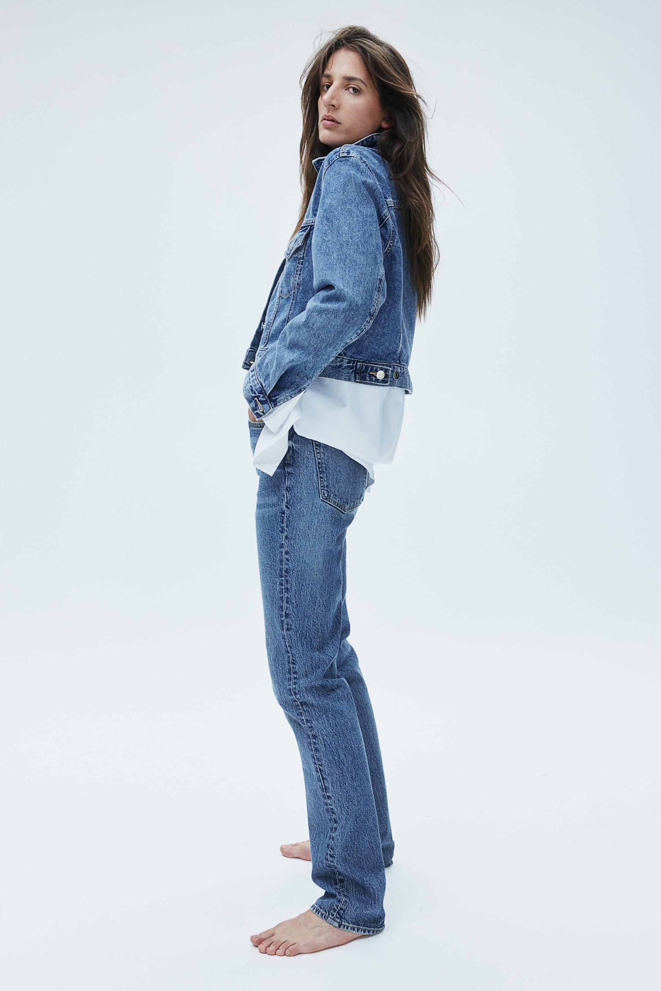 Slim Straight High Jeans - Denim blue - Ladies | H&M GB 4