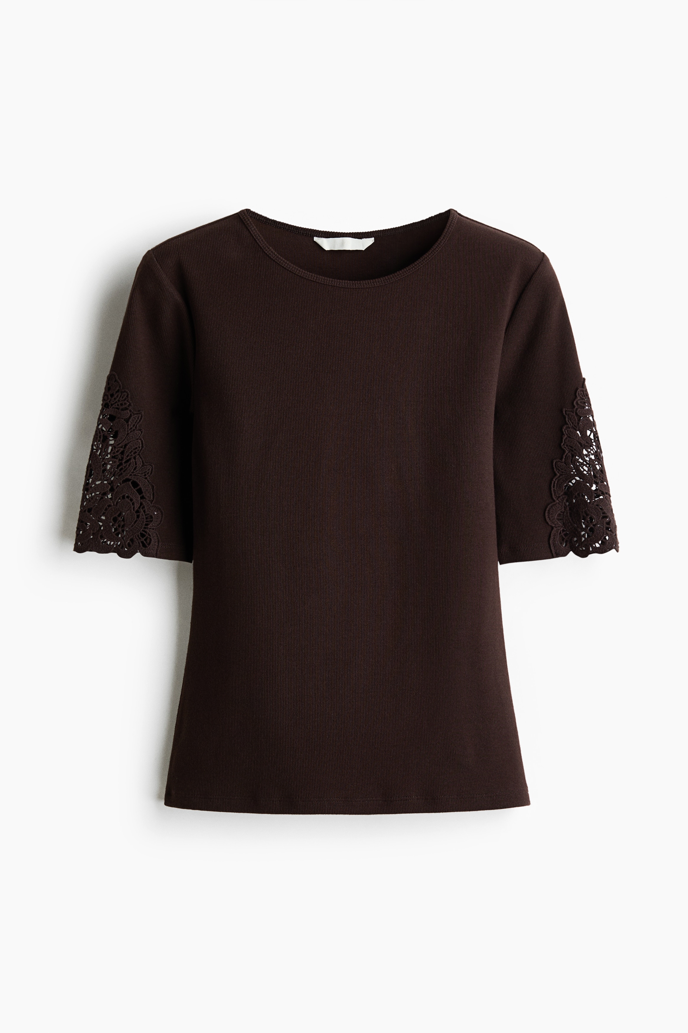 Ribbed Lace-Inset Top from H&M - $15.99