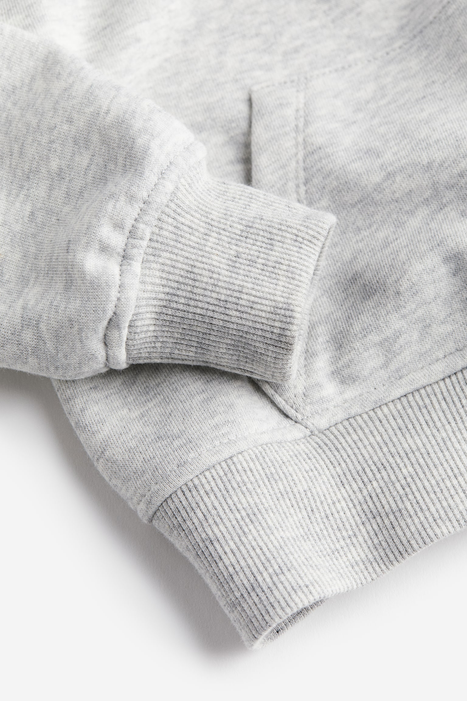 Oversized hoodie - Light grey marl/Dusty purple - 5