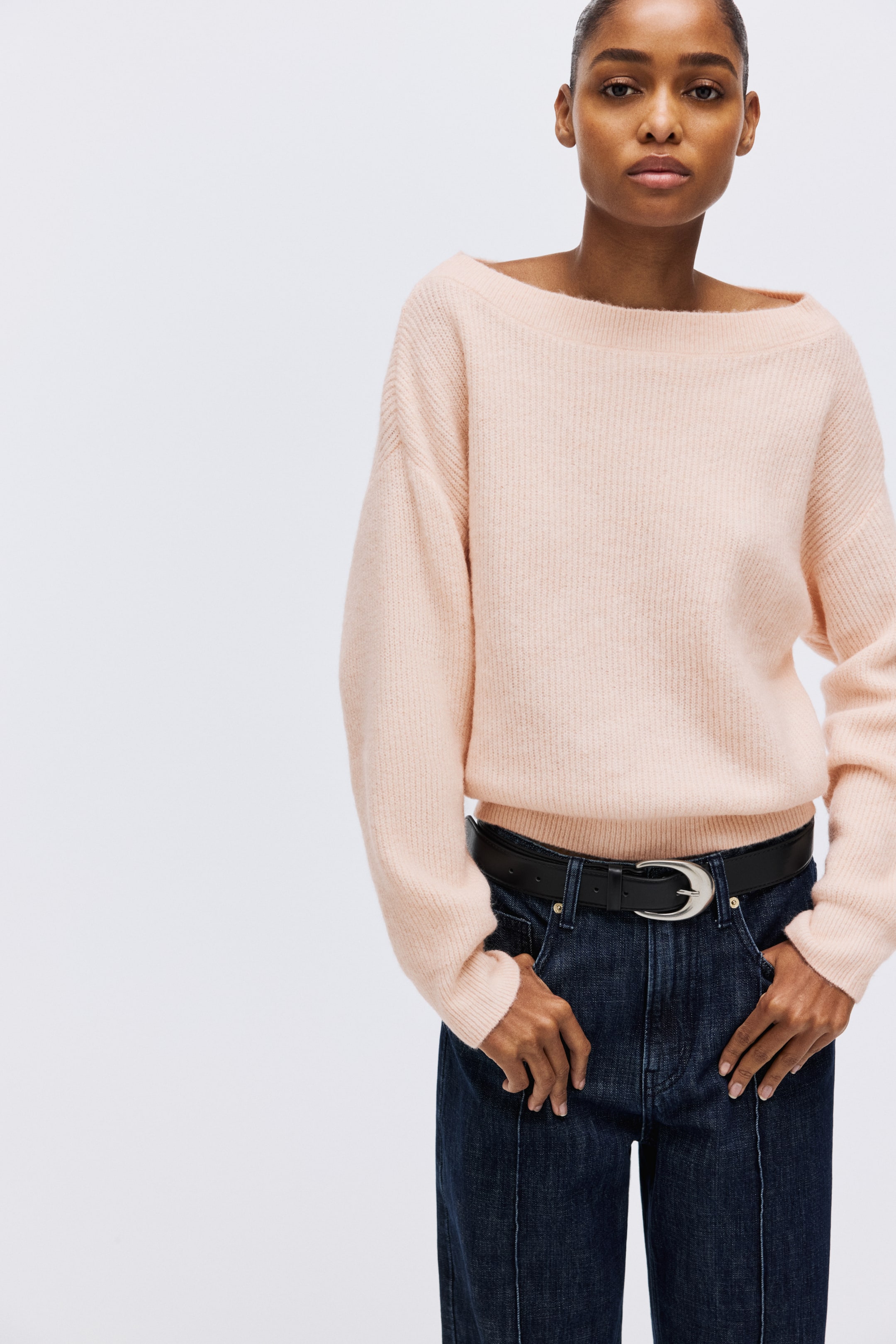 Oversized Boat-Neck Sweater