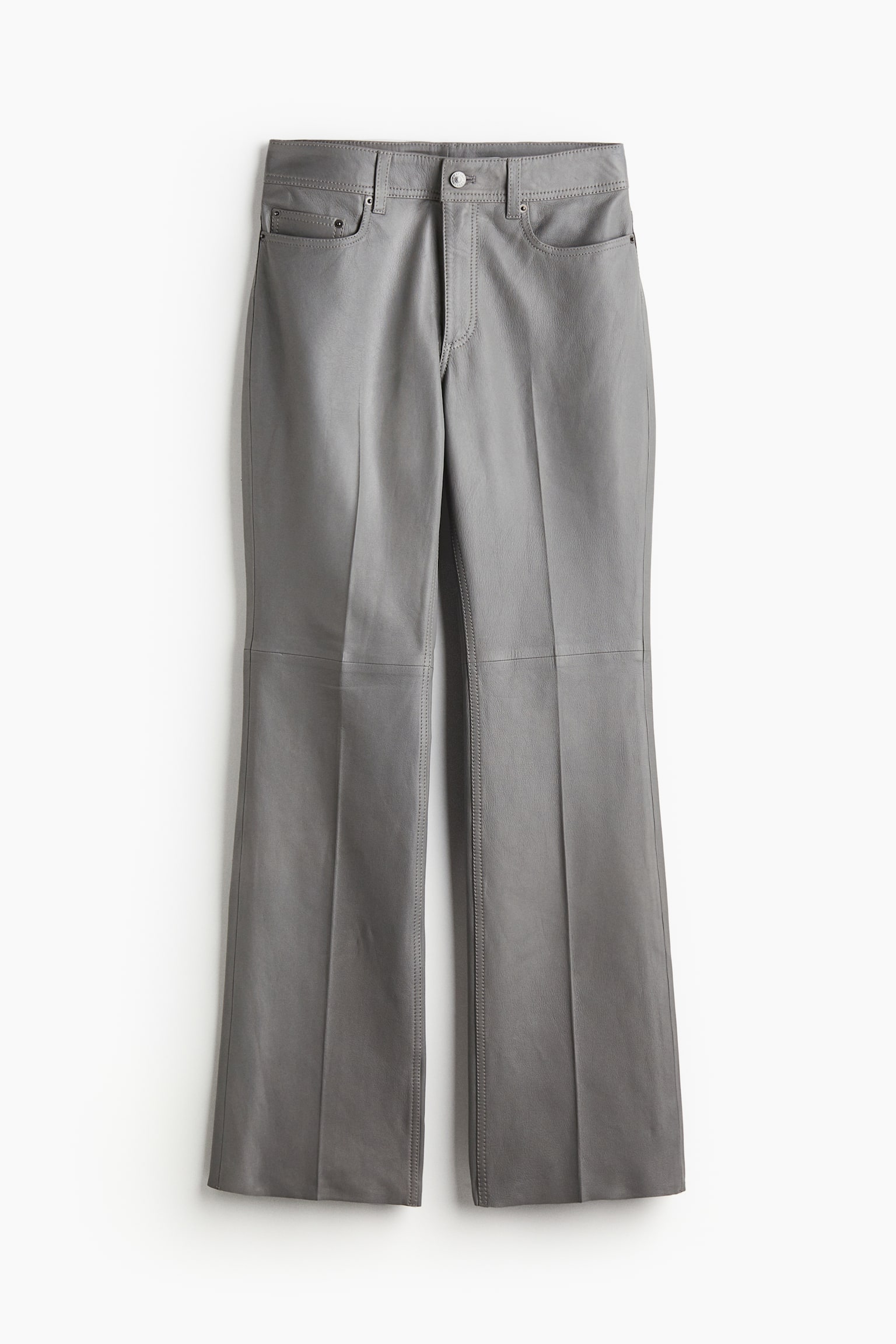 Leather trousers - Grey/Black - 1