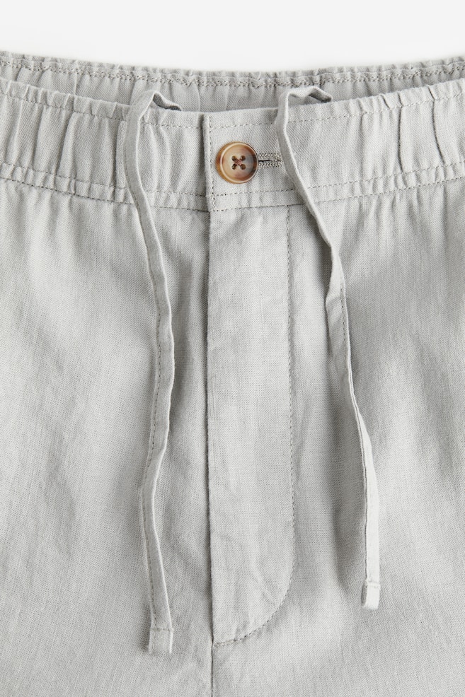 Regular Fit Linen-mix trousers - Light grey/Light green-beige/White/Blue/dc - 5