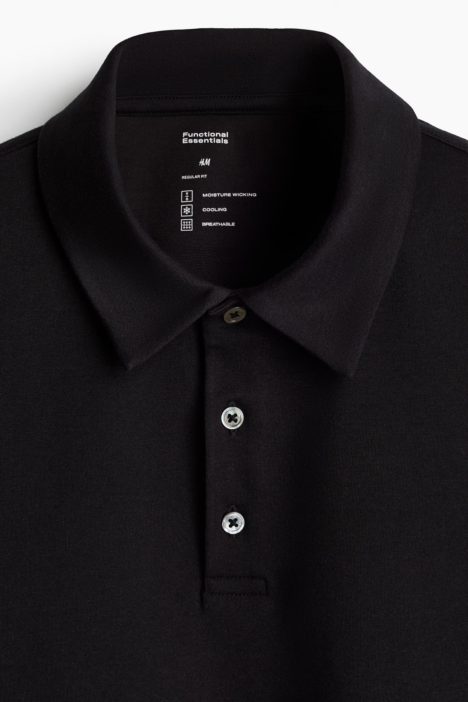 Cooling Regular Fit Polo shirt - Black/Navy blue/White - 3
