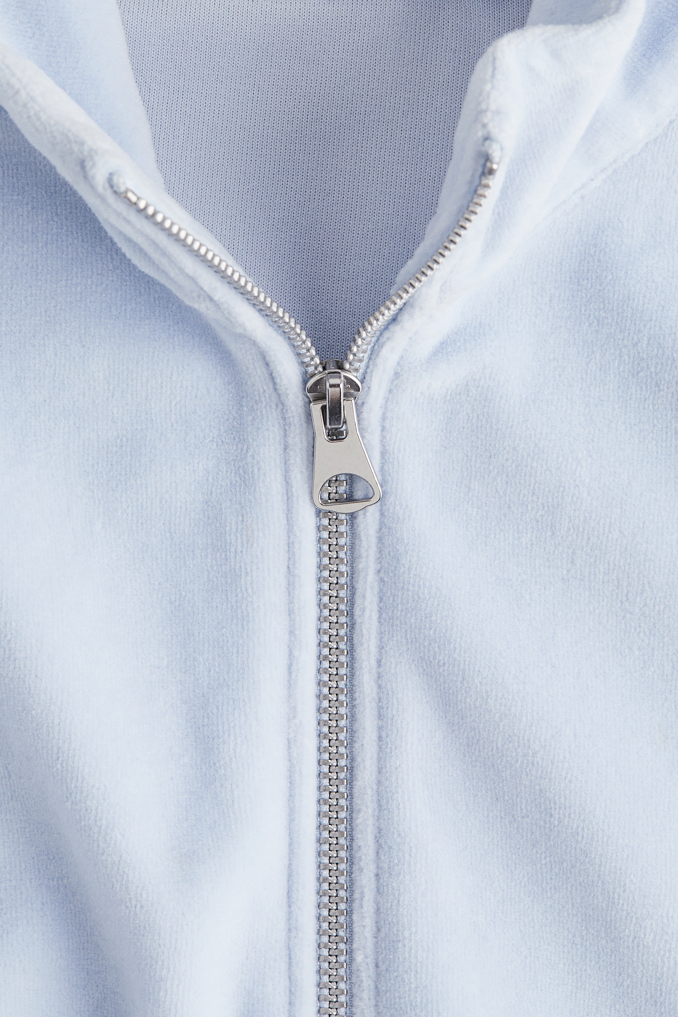 Velour zip-through jacket