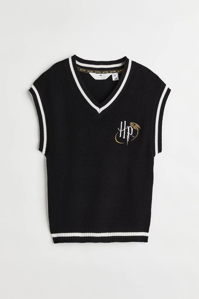 Embroidered sweater vest - Black/Harry Potter - 1