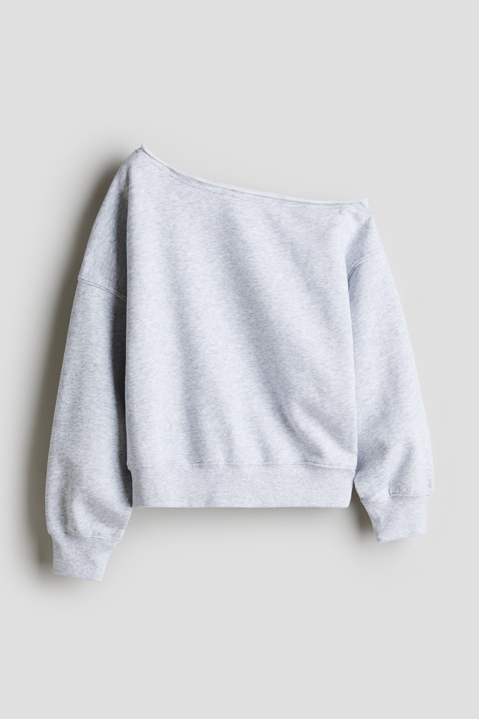 Asymmetric sweatshirt - Light grey/Dark grey/Light dusty pink - 1