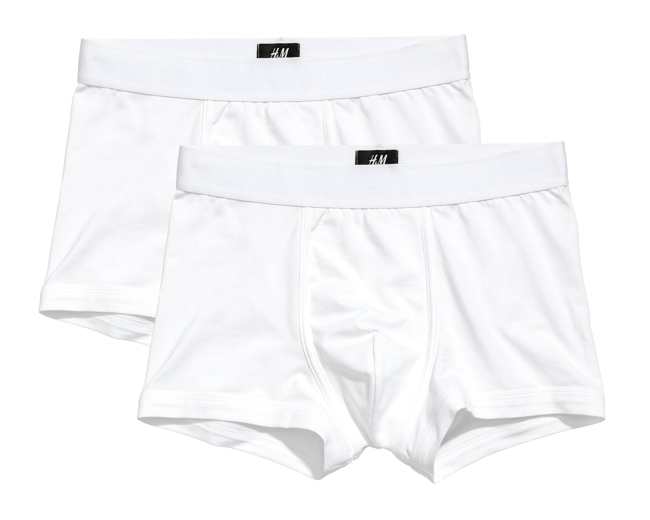 查看大圖: 2件入比馬棉四角褲 - 白色 - Men | H&M 1