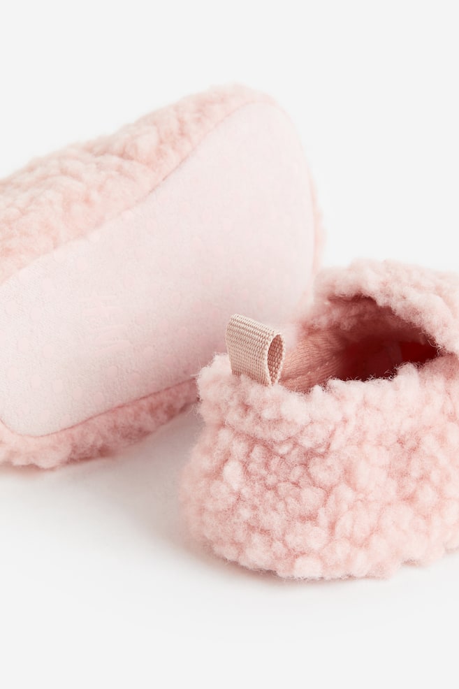 Teddy slippers - Light pink/Natural white - 3