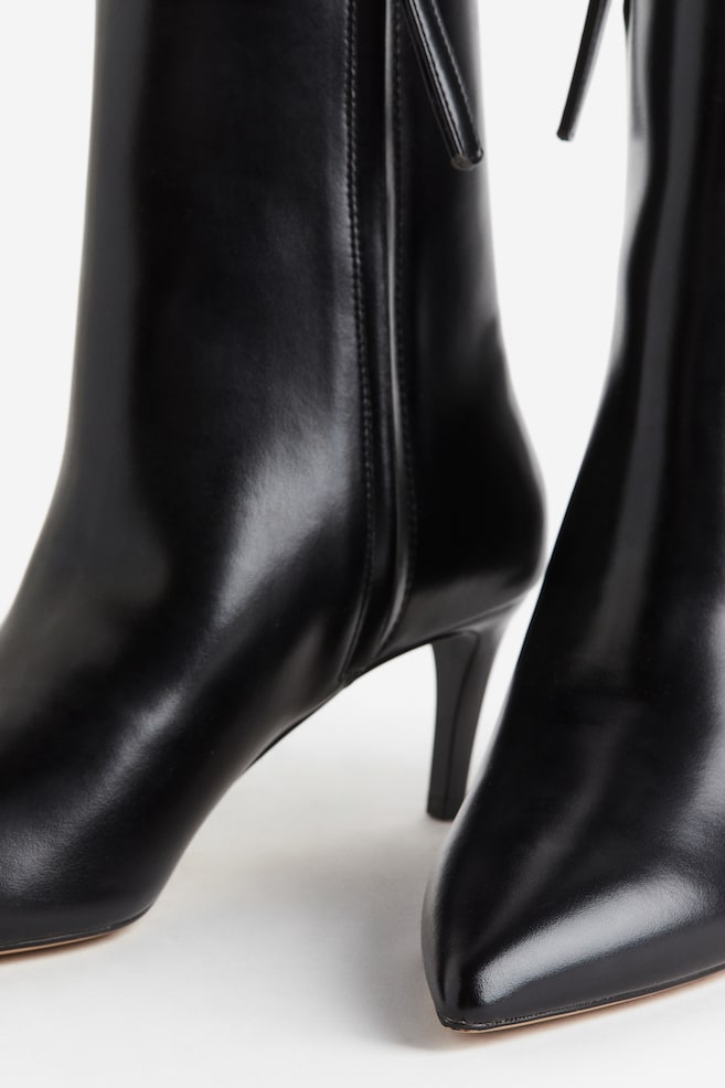 Heeled boots - Black/Beige/Snakeskin-patterned/Light beige - 3