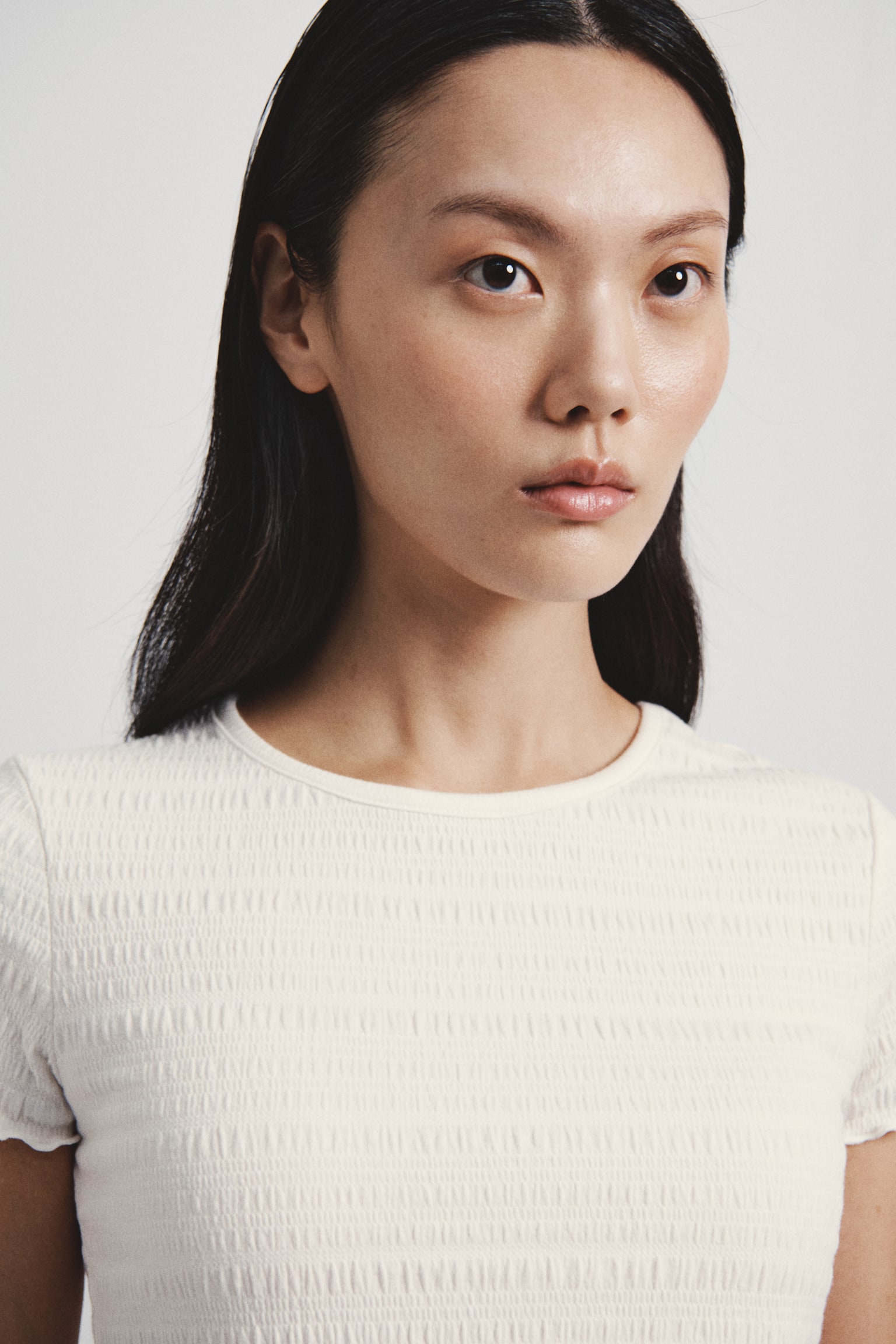 Áo xếp nếp - Màu kem/Màu hồng phấn/Màu đen - 5