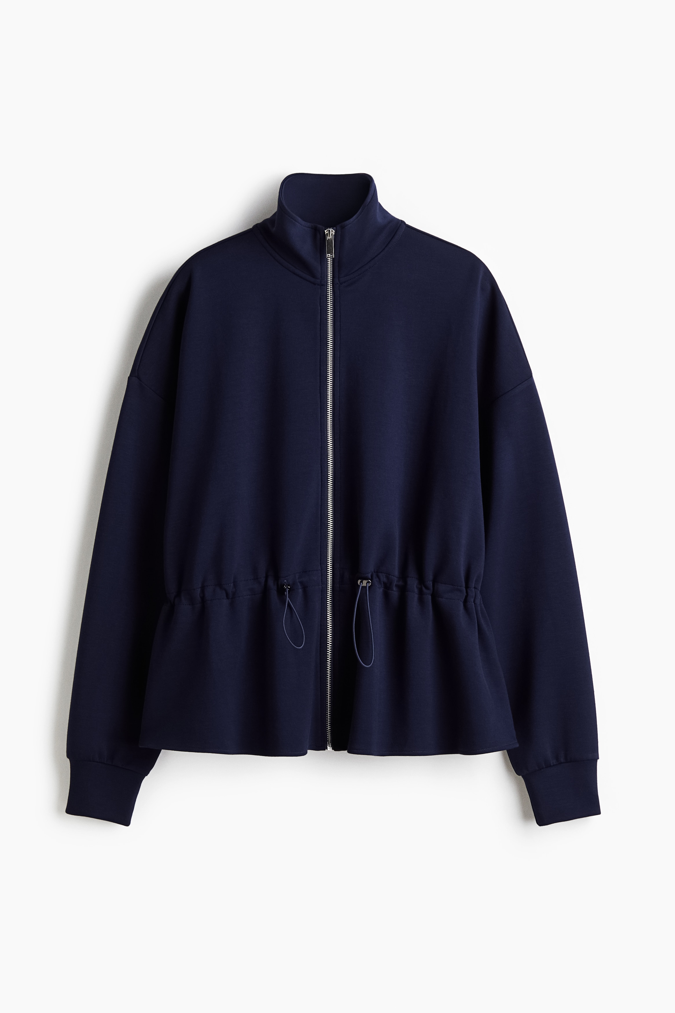 집업 페플럼 스웨트셔츠 - 네이비 블루/블랙