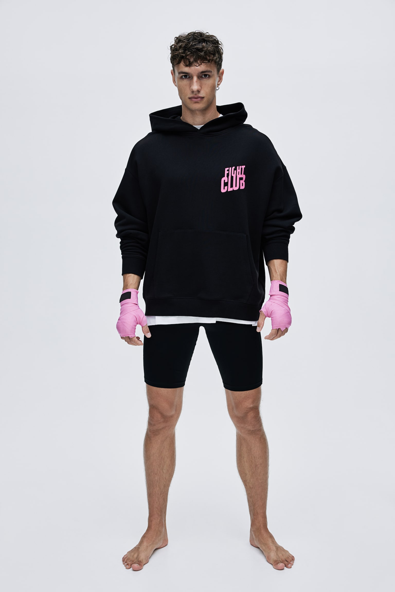 Loose Fit Sports hoodie - Black/Fight Club - 1