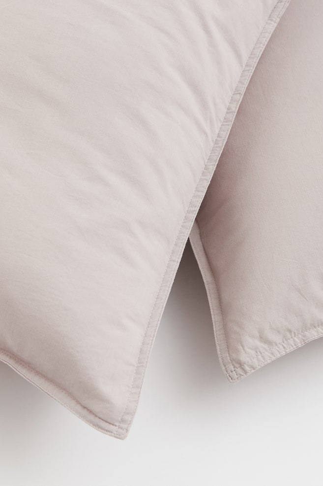 2-pack cotton pillowcases - Greige/White/Light mauve/Dark grey/dc/dc/dc/dc - 2