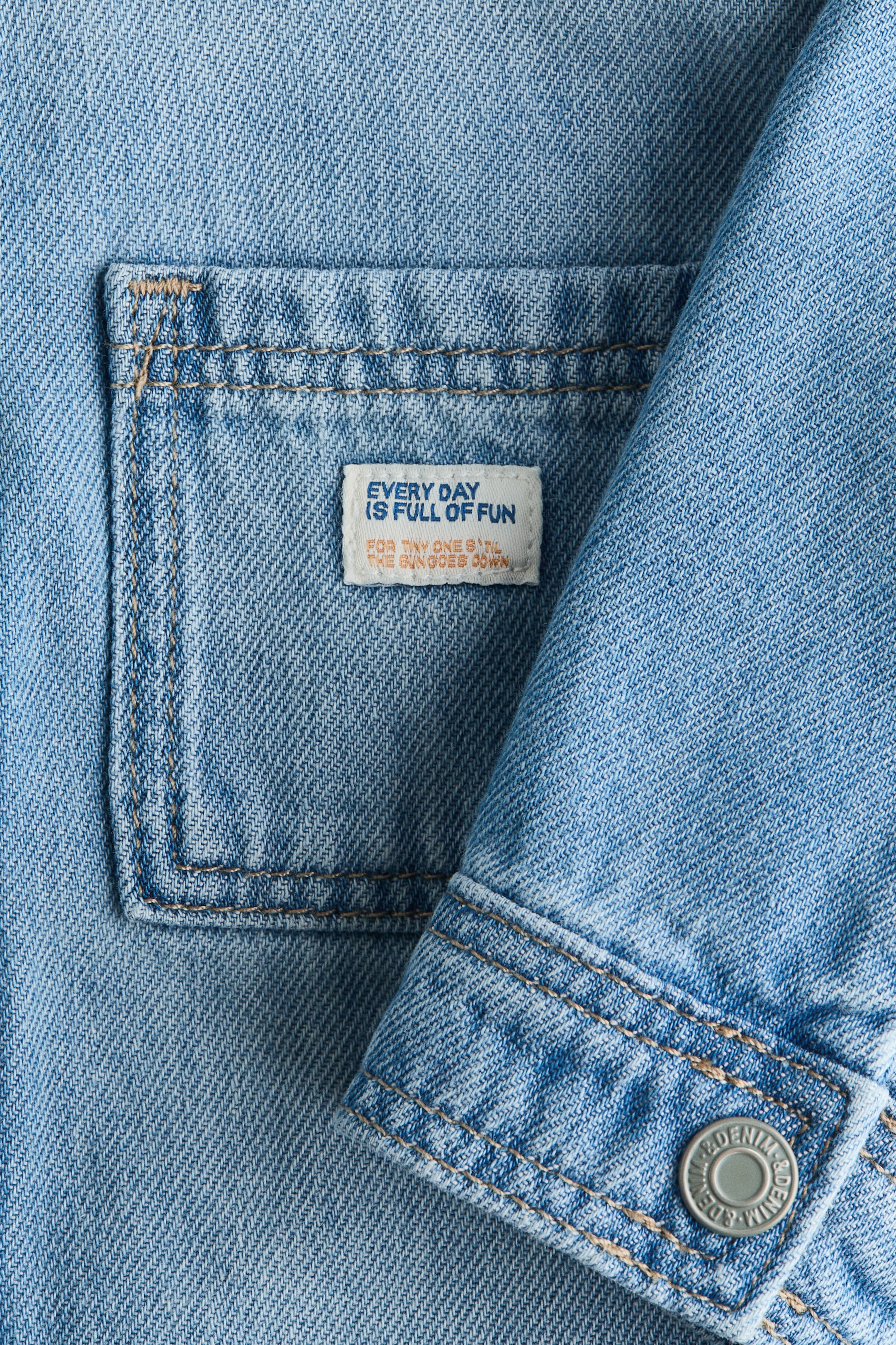 View larger image: Cotton Denim Overshirt - Denim blue - Kids | H&M US 2