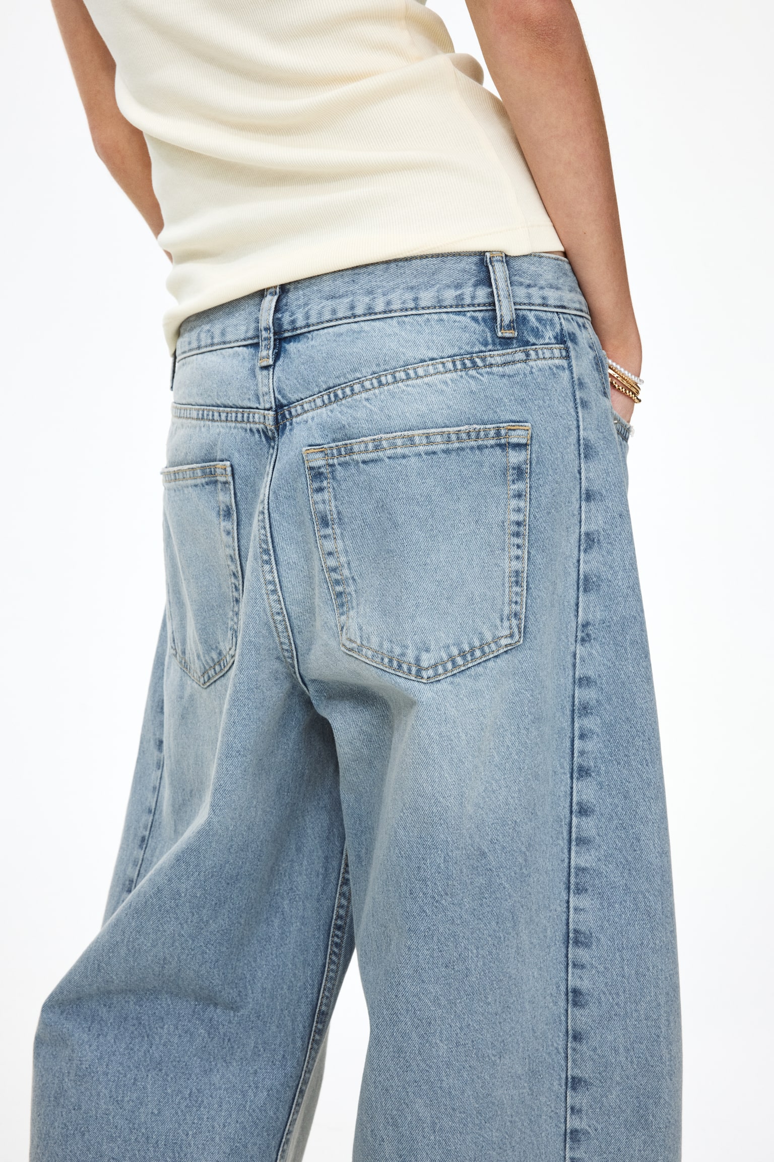 Barrel Regular Waist Jeans-Bleu denim clair - 6