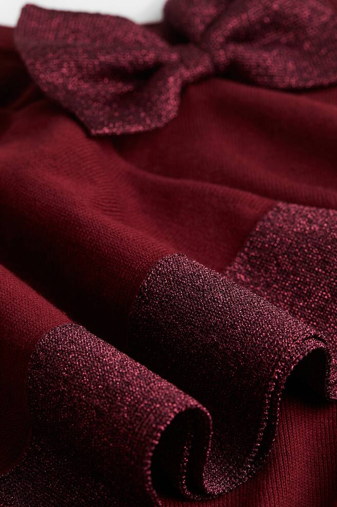 2-piece fine-knit cotton set - Dark red/Light beige/Patterned/Black/White - 3